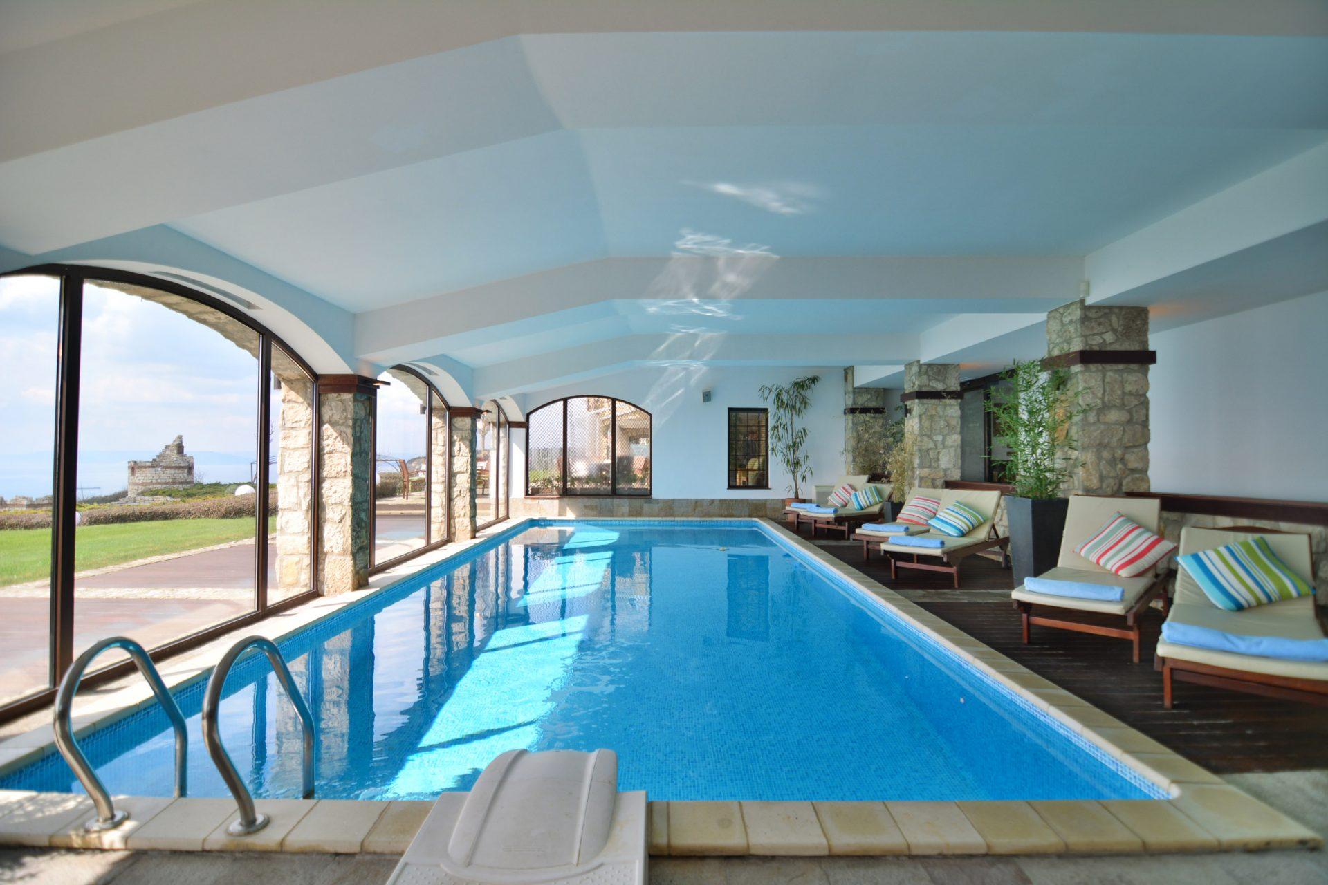 Indoor swimming pool at BlackSeaRama Golf & Villas