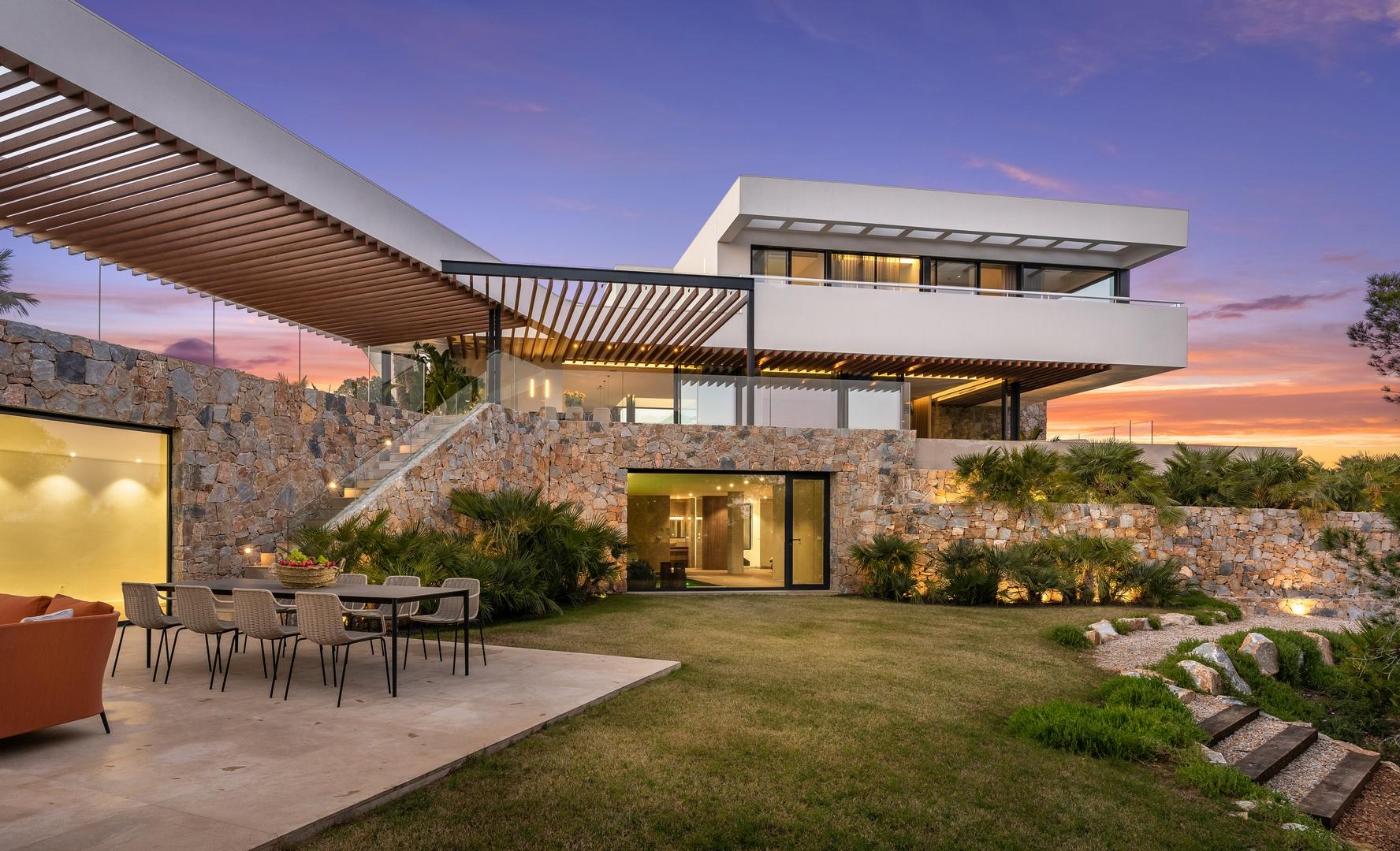 Panoramic view of a luxury villa at Las Colinas Residences