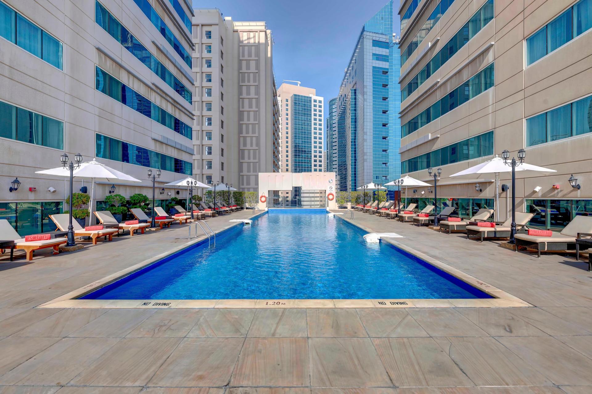 Outdoor pool at the Media Rotana Dubai