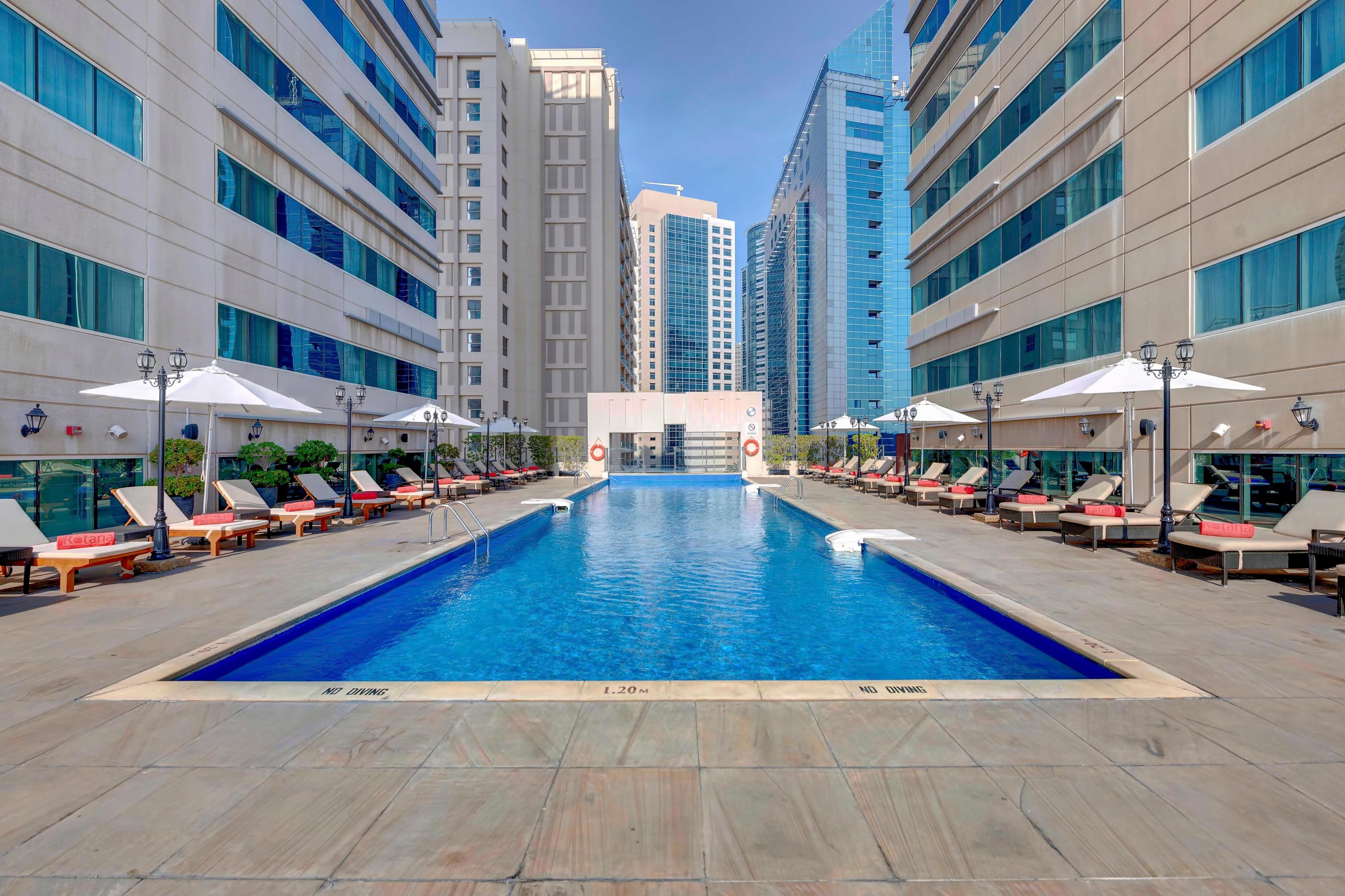 Outdoor pool at the Media Rotana Dubai