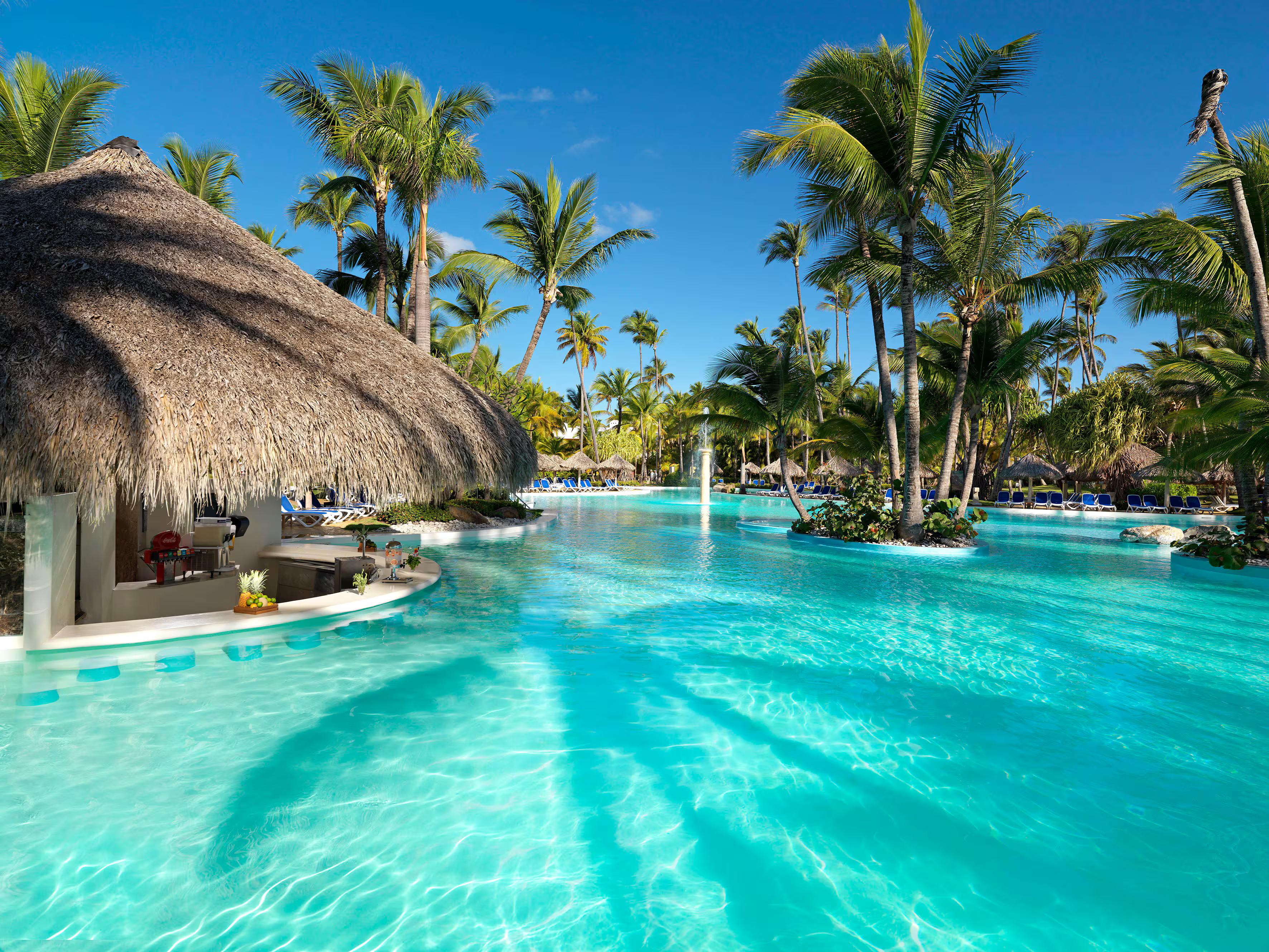 Outdoor swimming pool at Melia Caribe Tropical