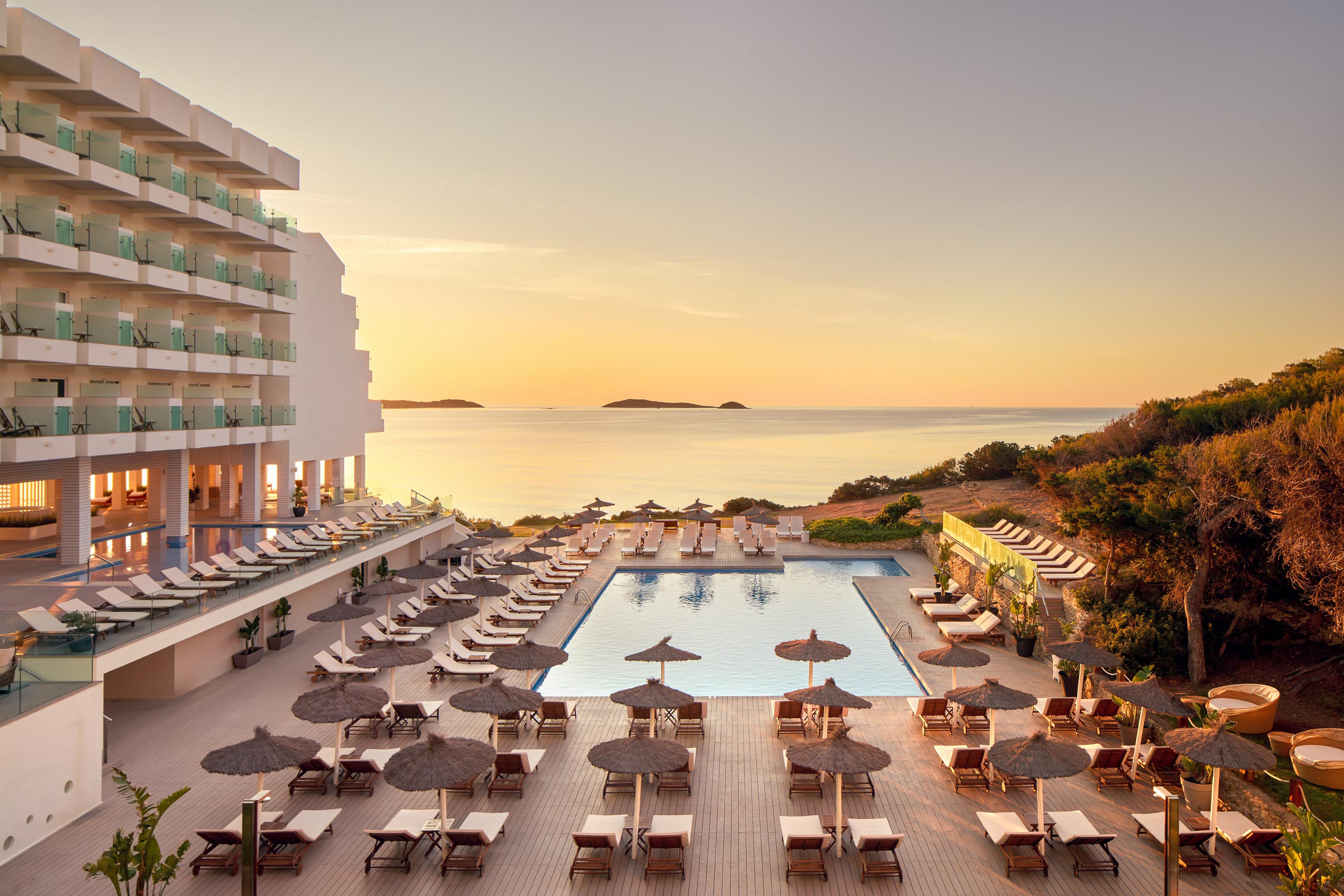 Sun setting over Melia Ibiza Adults Only
