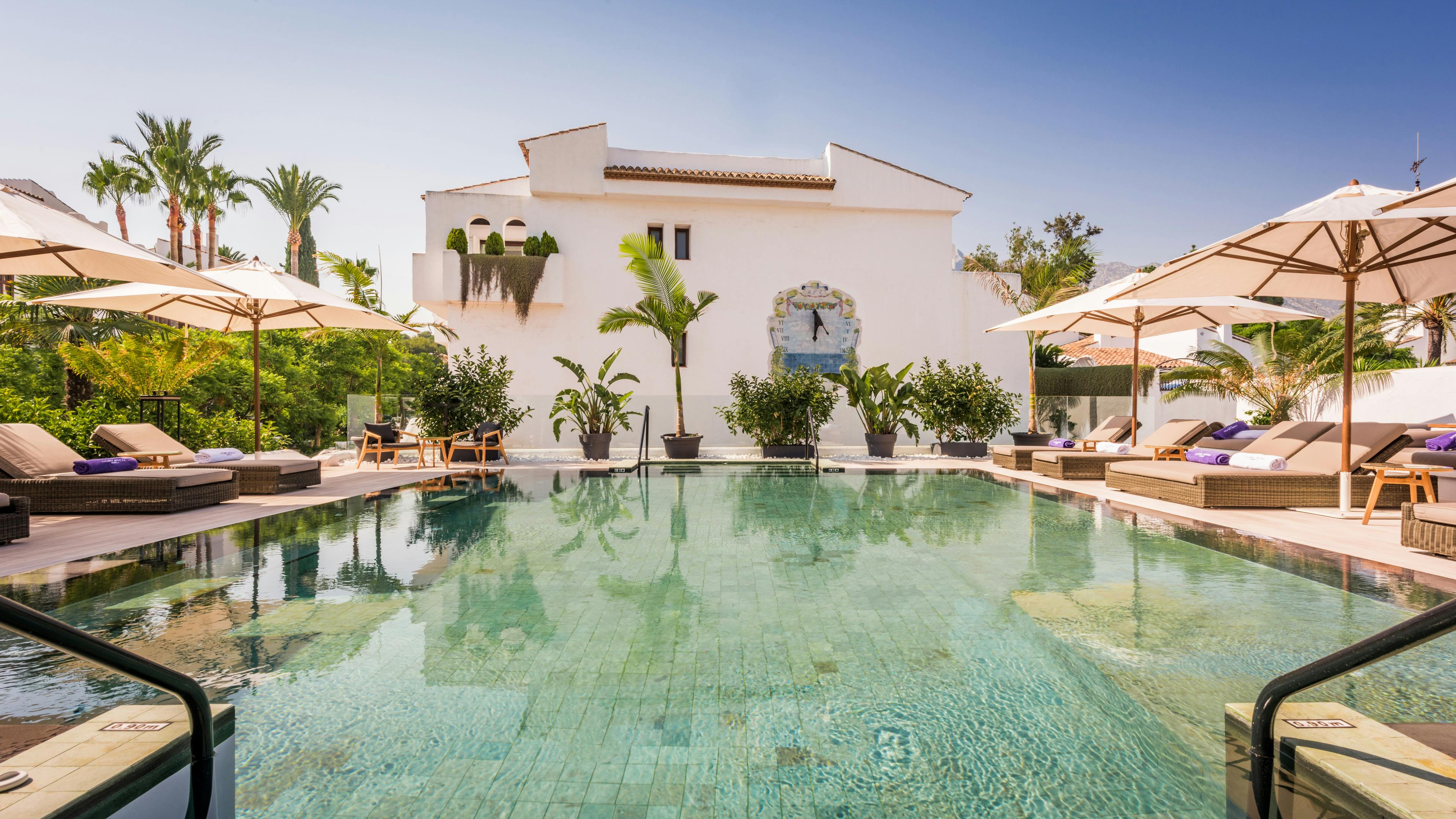 Outdoor swimming pool at Nobu Hotel Marbella
