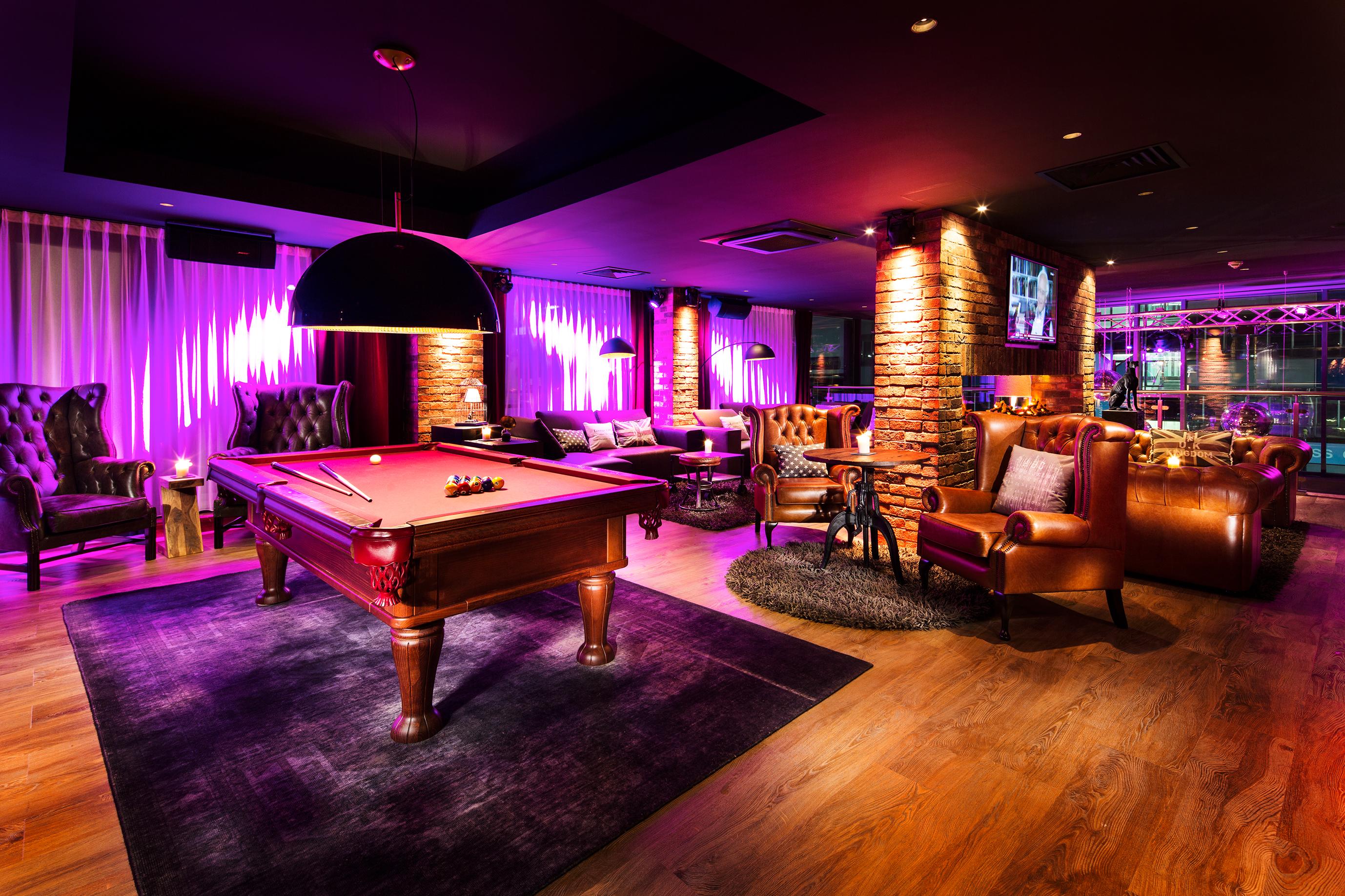 Pool table at Pentahotel