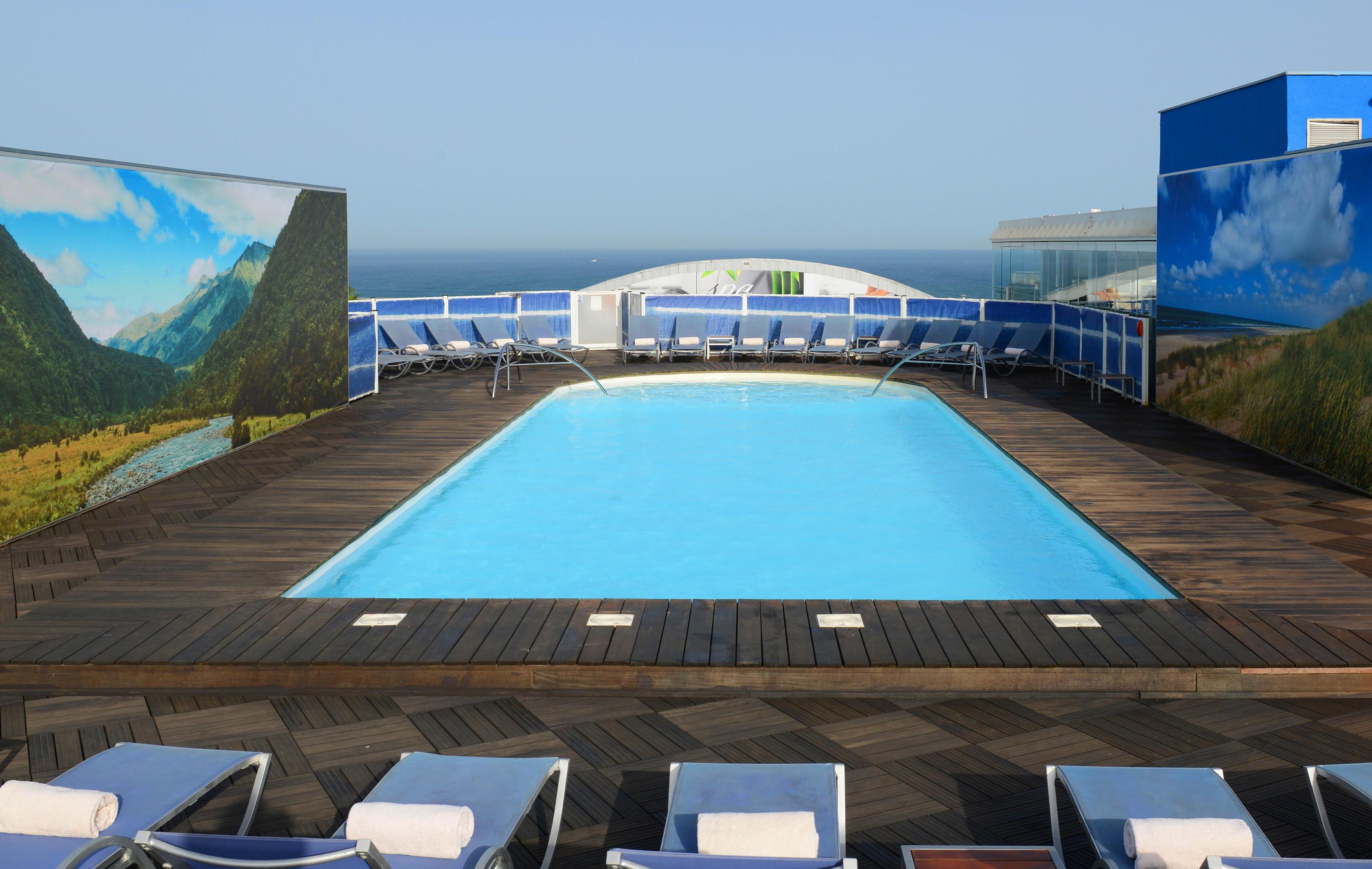 Outdoor swimming pool at Radisson Blu, Biarritz Hotel