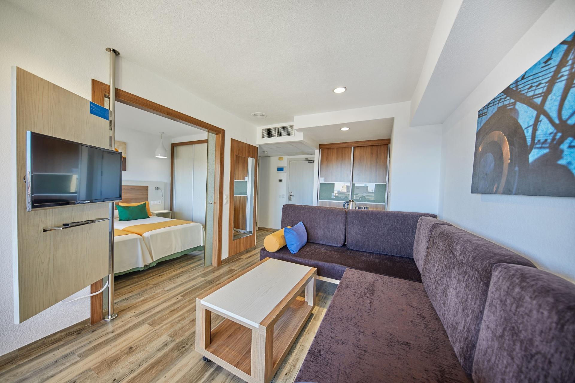 Double bed suite at Sandos Benidorm Suites