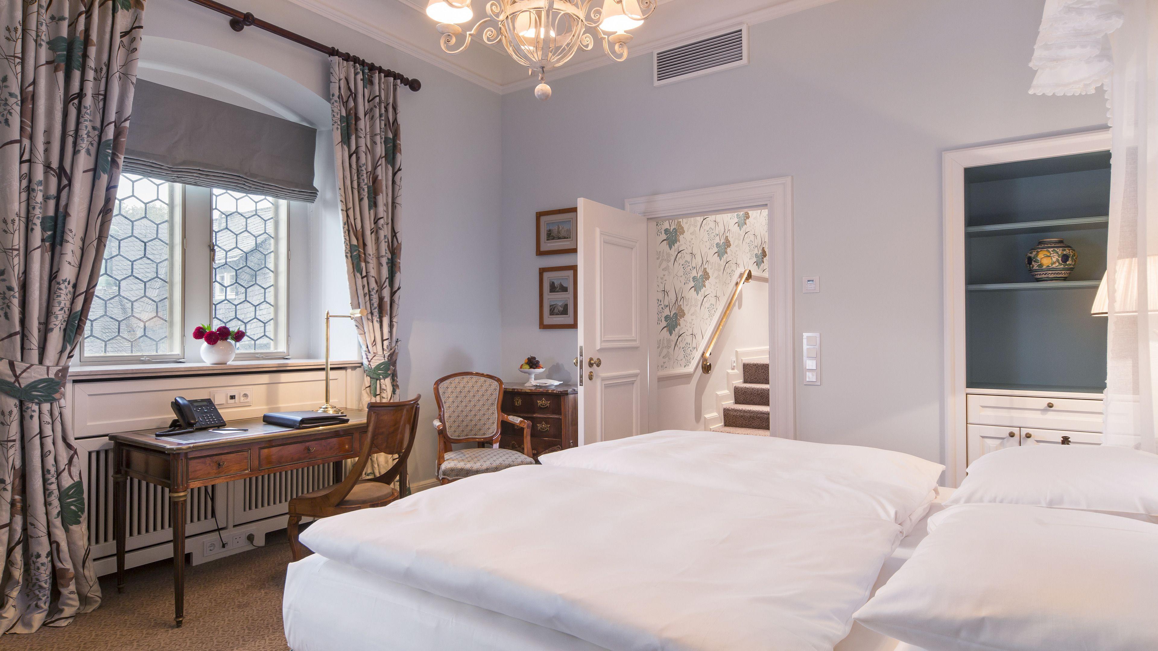 Double bed suite at Schlosshotel Kronberg Hotel