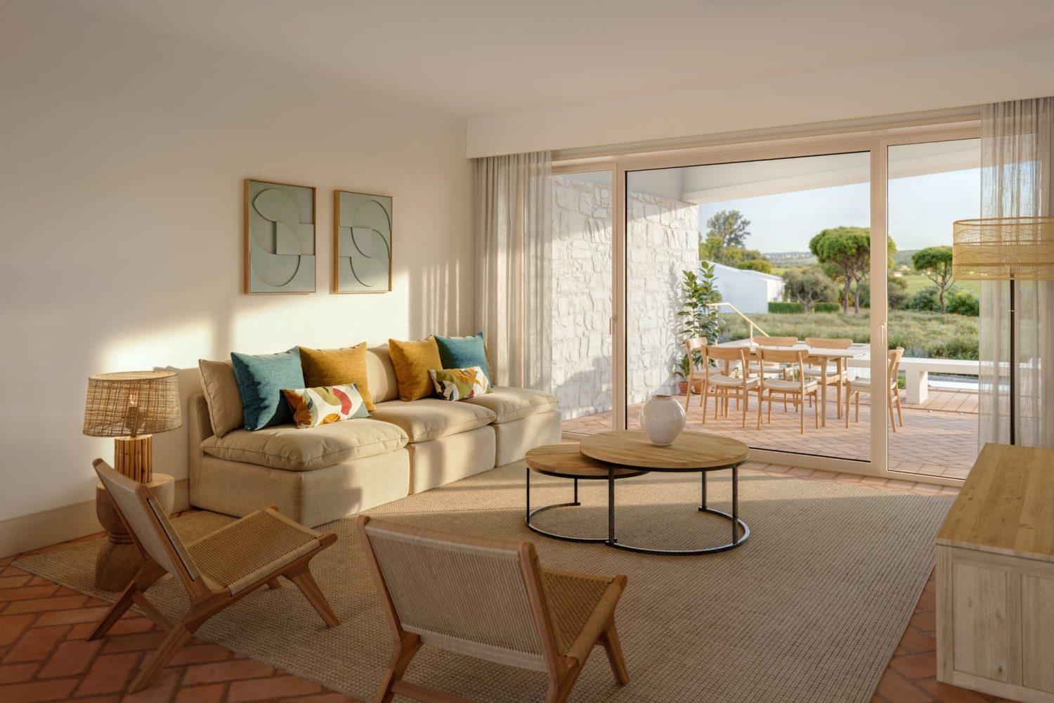 Living room with patio space as part o a villa at The Els Club Vilamoura