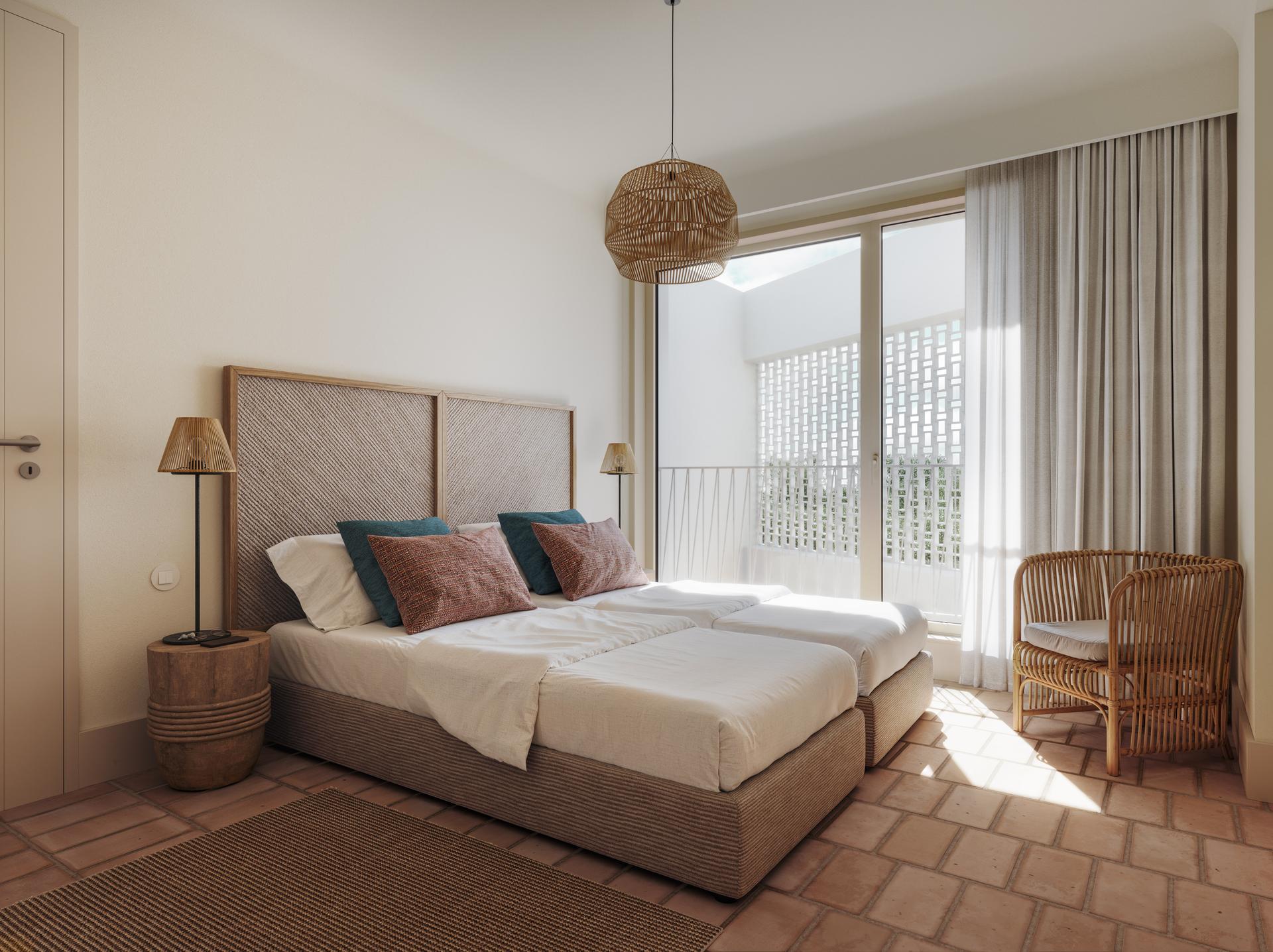 Double bed room as part of a villa at The Els Club Vilamoura