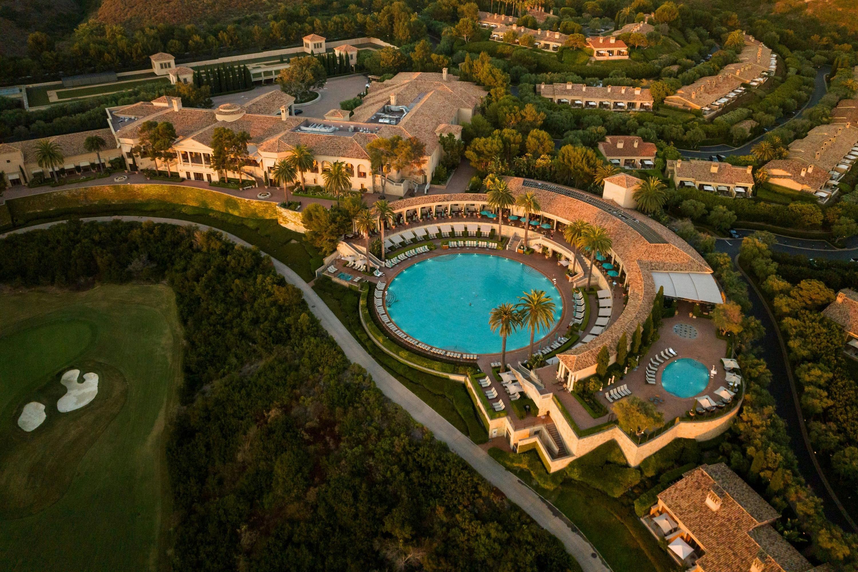 Overhead view of The Resort at Pelican Hill