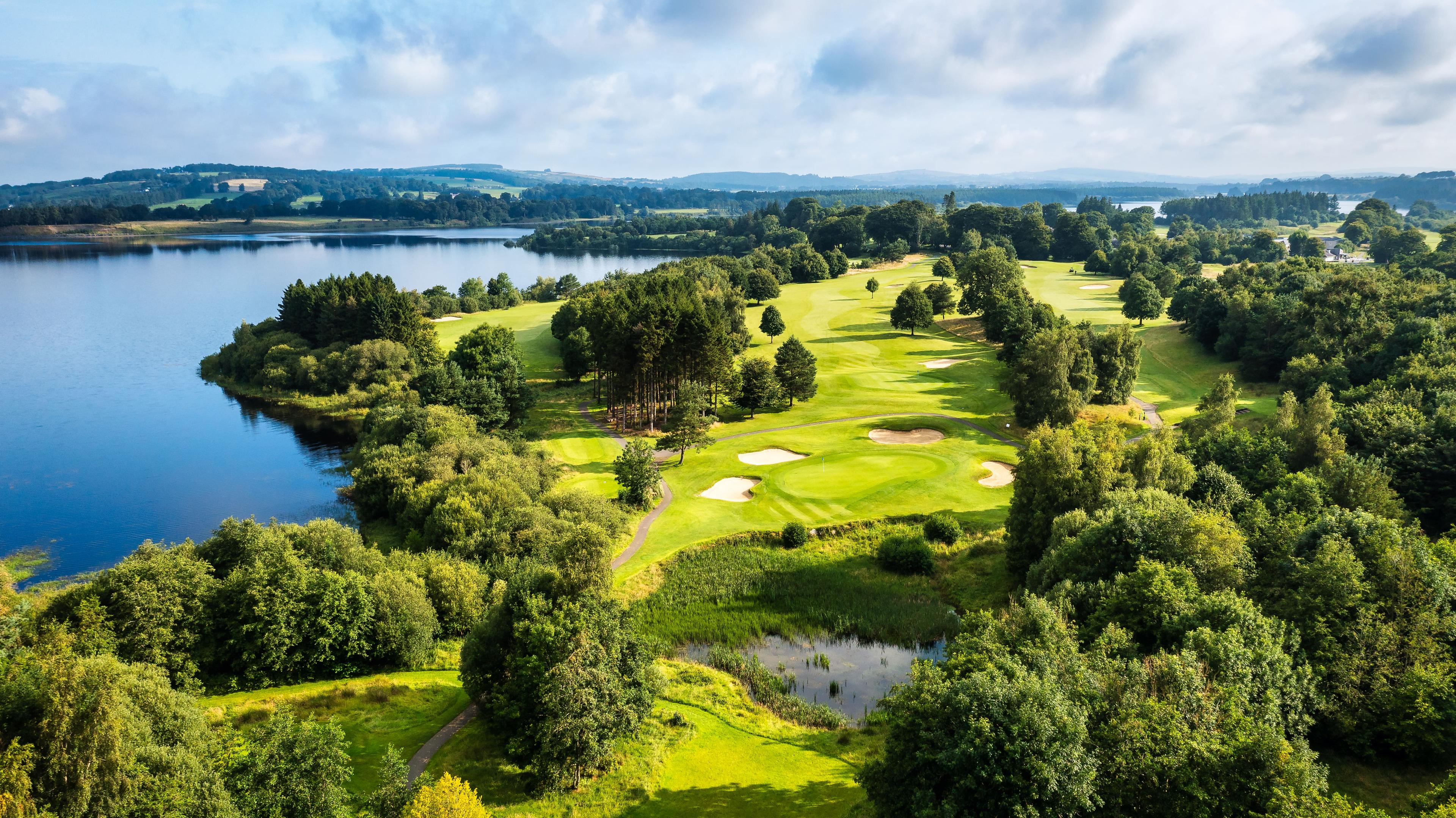 Aerial view of Lakeside Golf Retreat in Wicklow