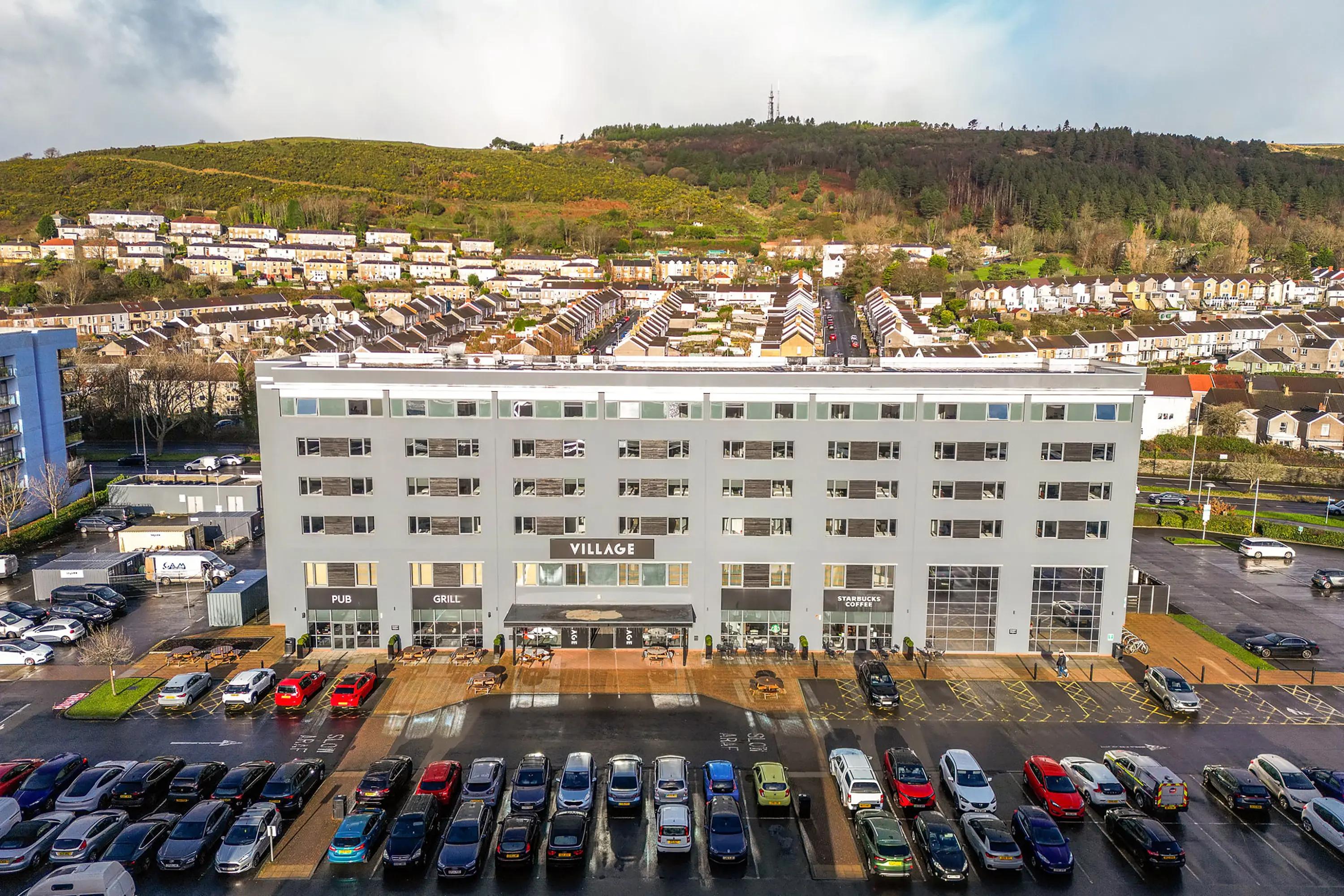 Overhead view of Village Hotel