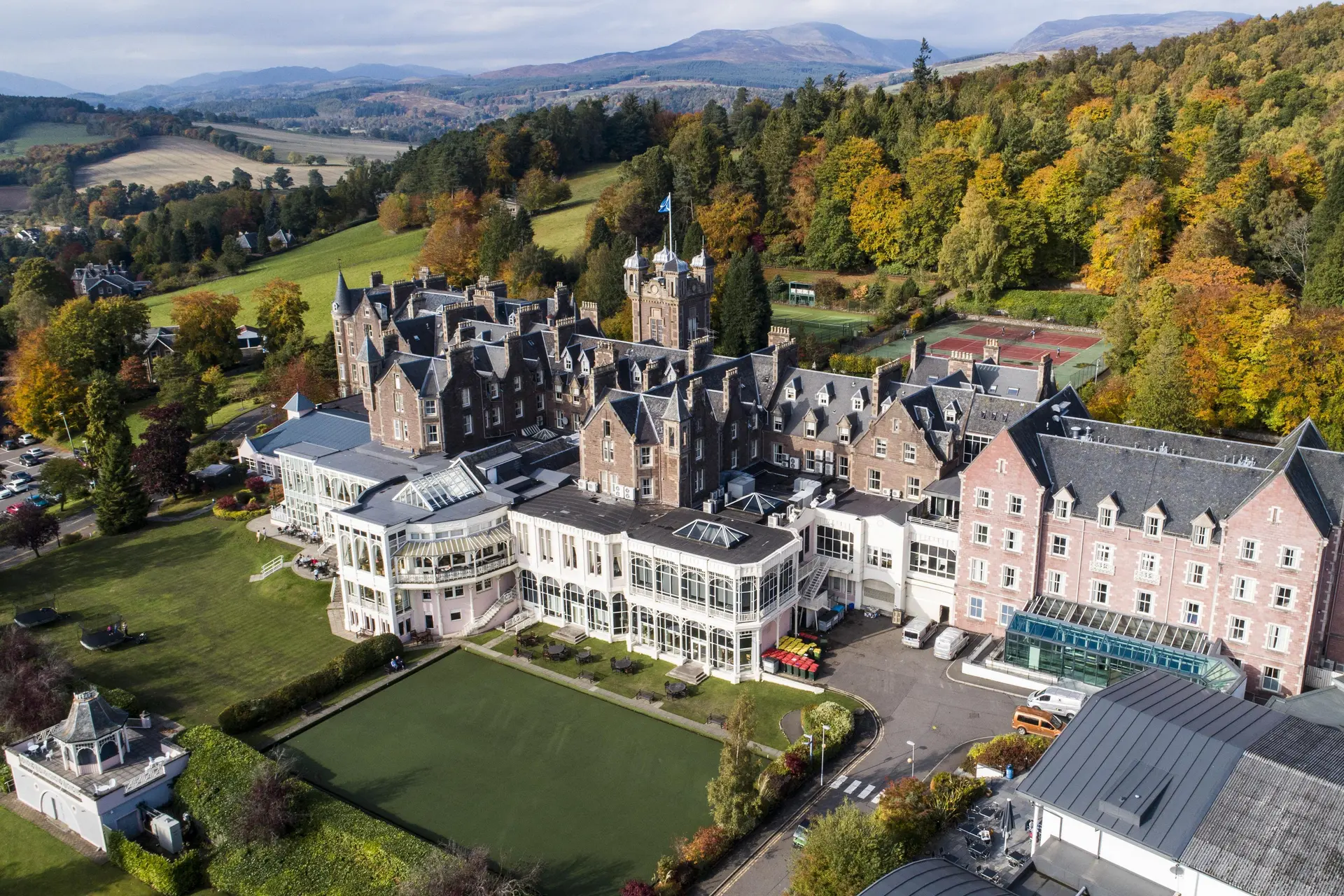 Overhead view of Crieff Hydro