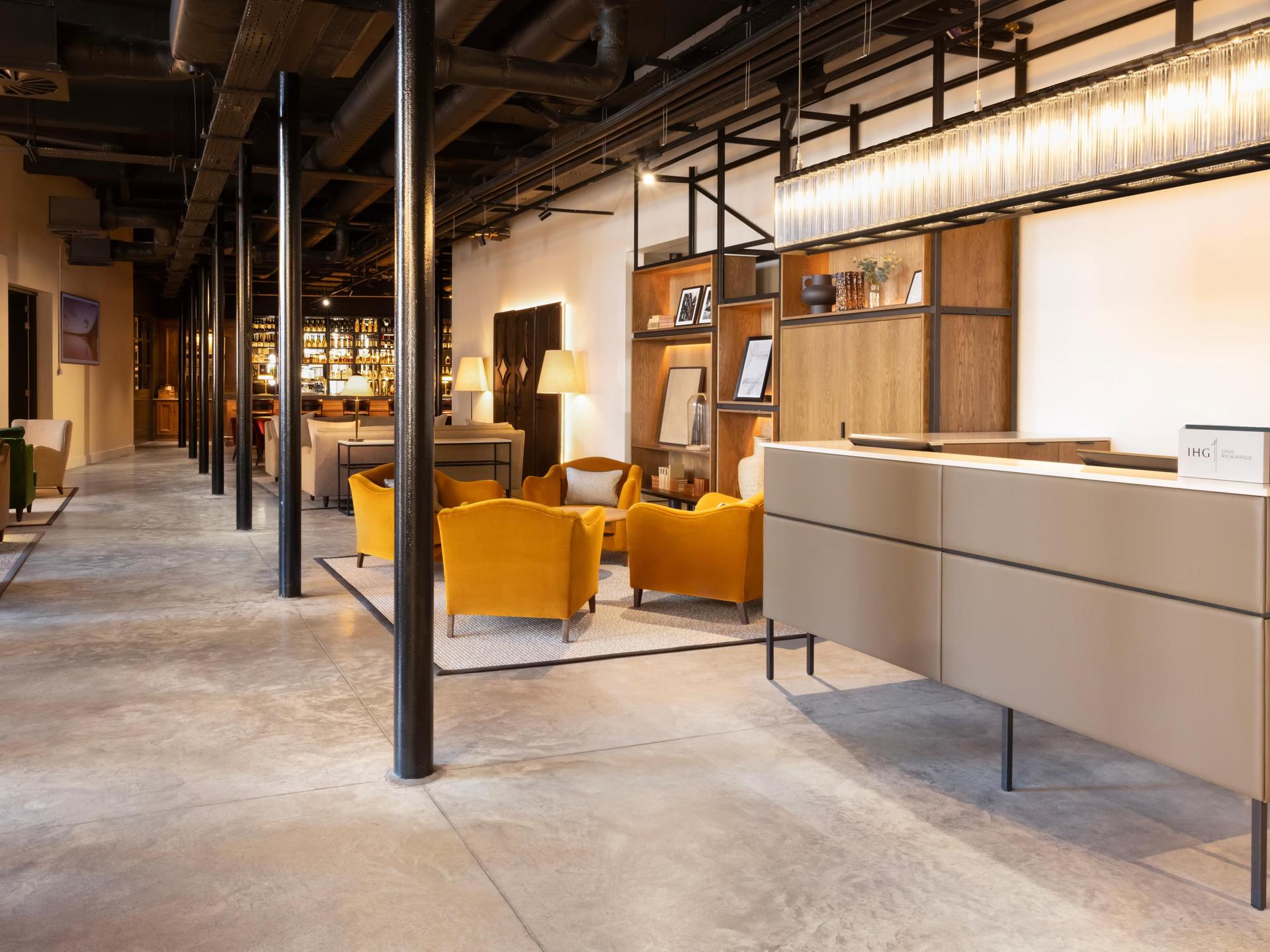 Indoor lounging area at Hotel Indigo Dundee