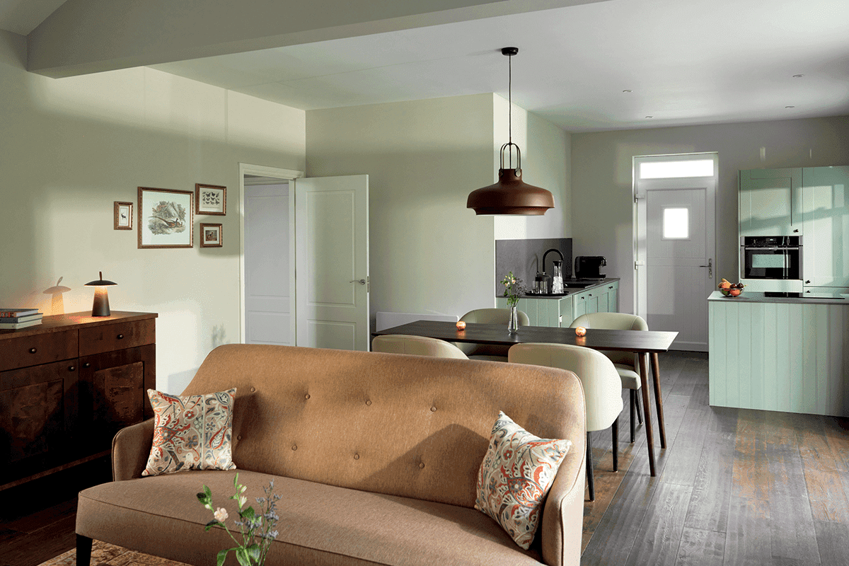 Living room and kitchen as part of a suite at SCHLOSS Roxburghe