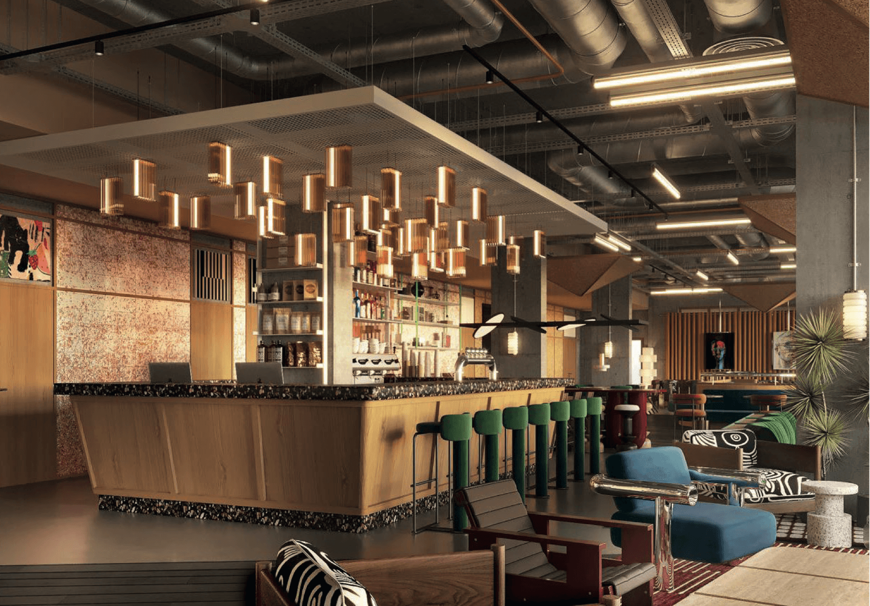 Indoor bat at The Kithmore Hotel