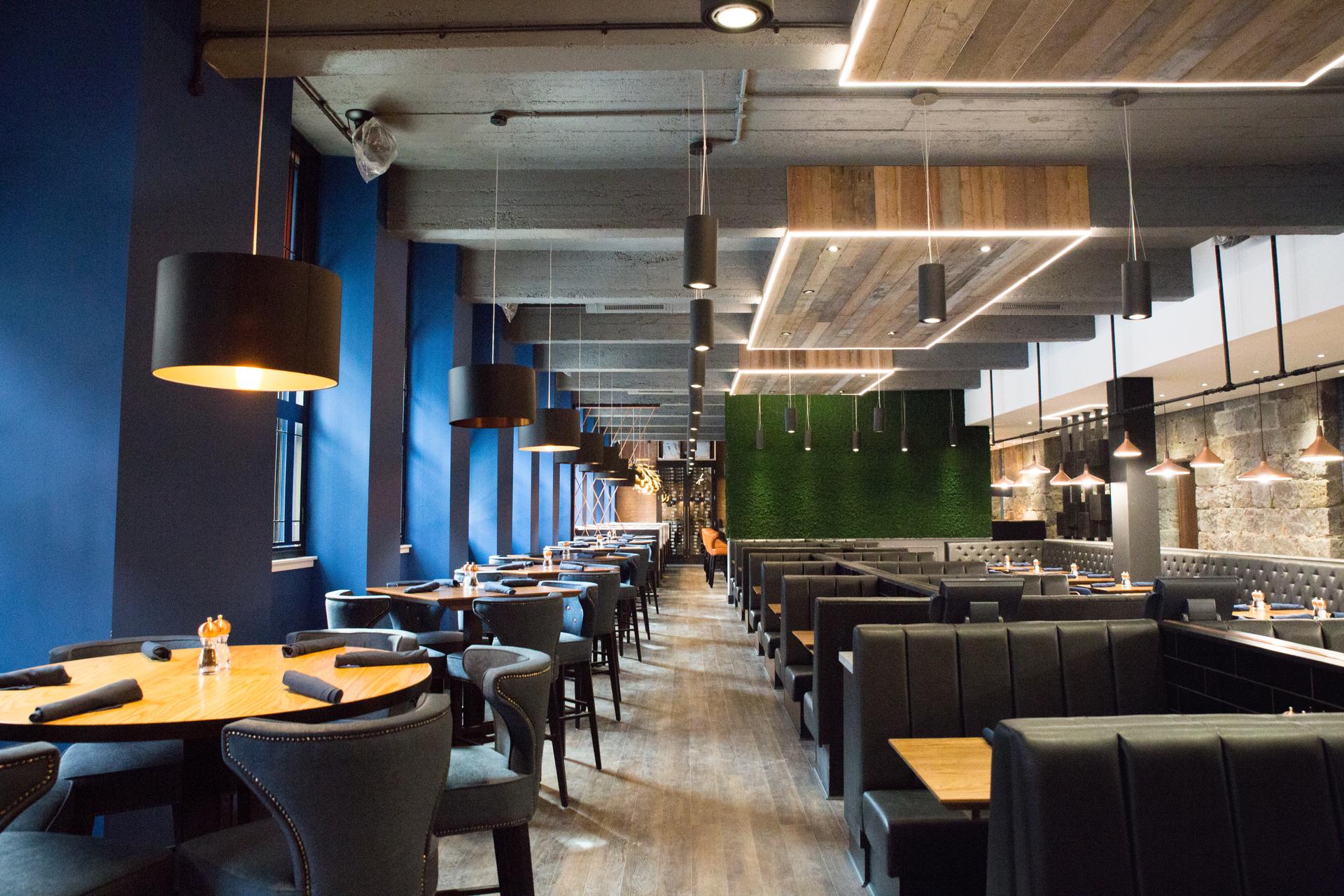 Indoor dining room at The Sandman