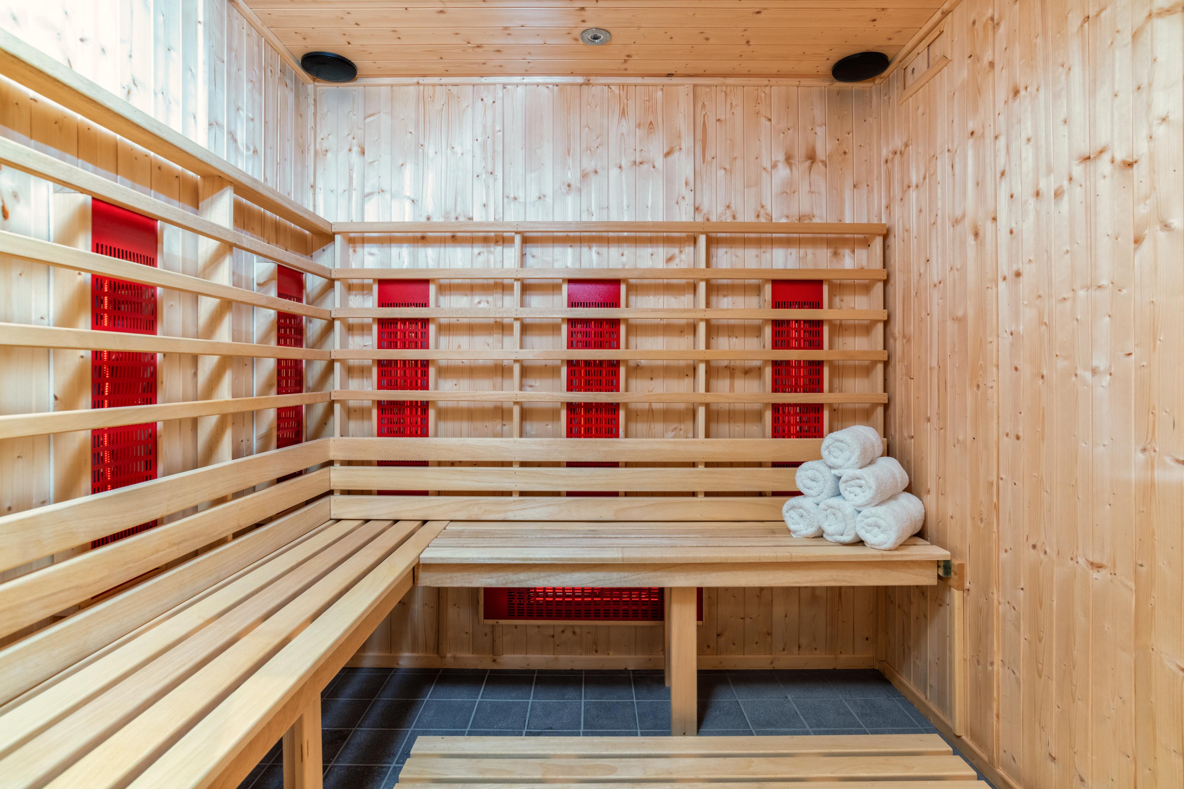 Sauna as part of the spa at The Sandman