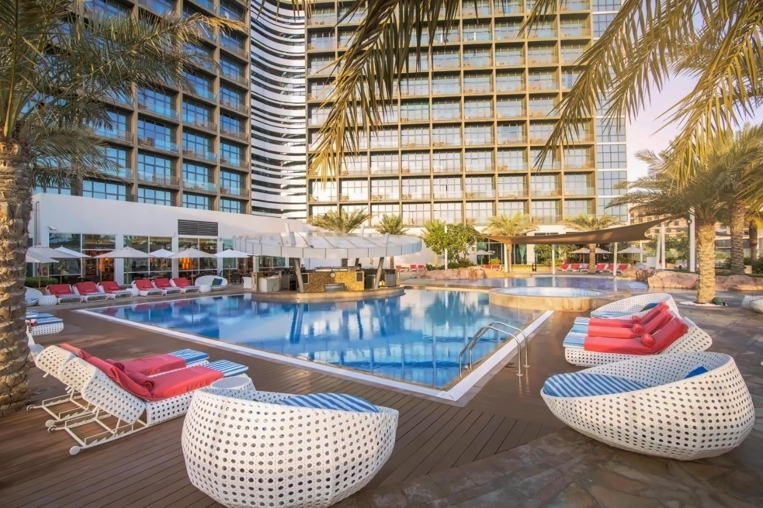 Outdoor swimming pool at Yas Island Rotana