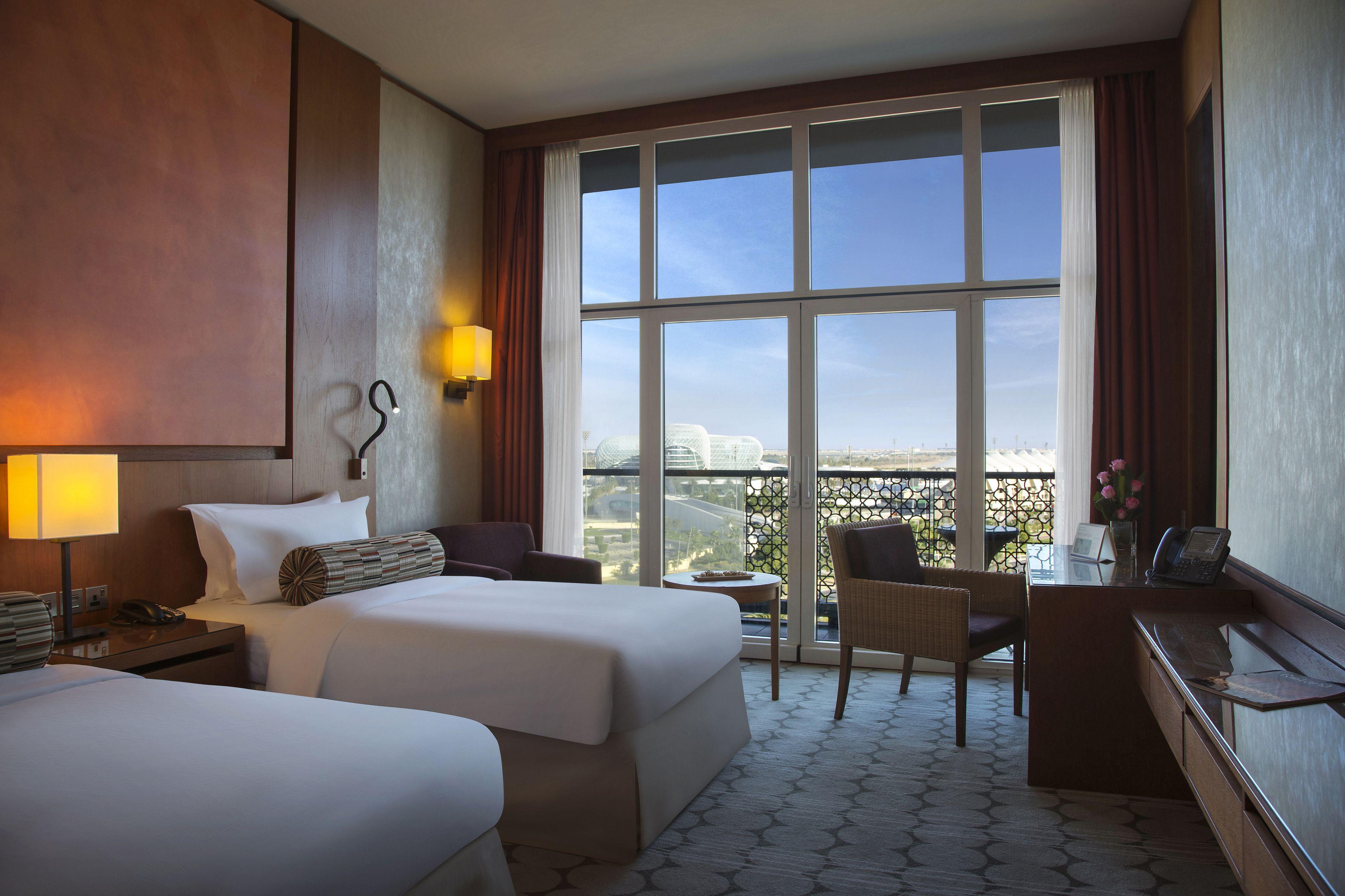 Twin bed suite at Yas Island Rotana