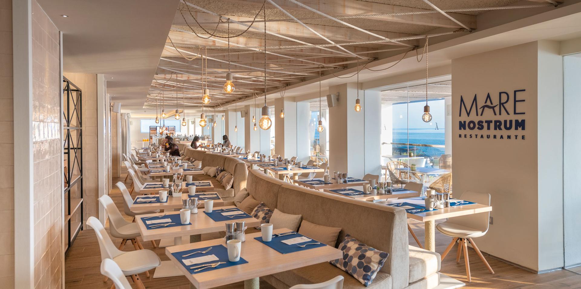 Rooftop dining area at Amare Beach Hotel Ibiza