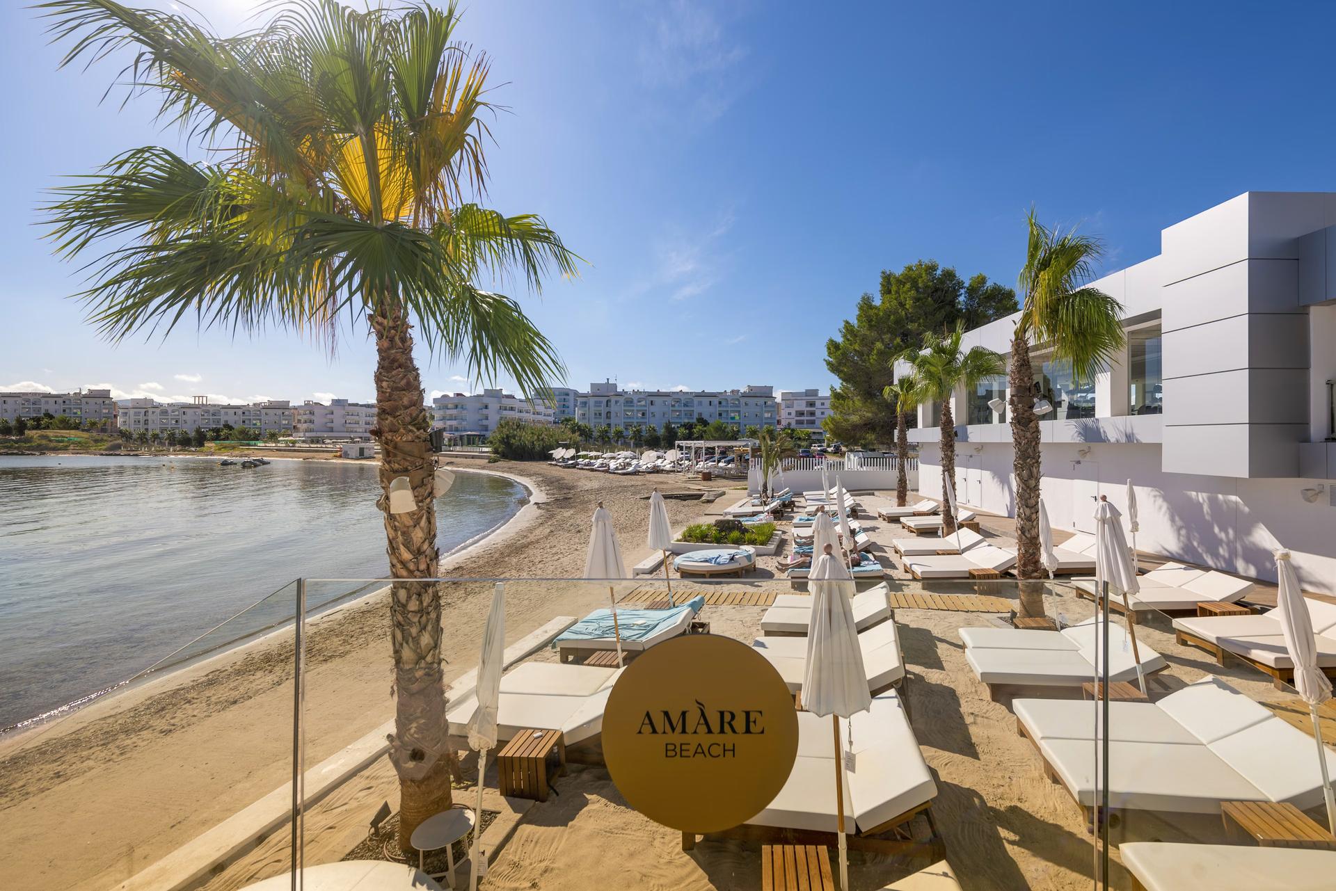 Private beach as part of Amare Beach Hotel Ibiza
