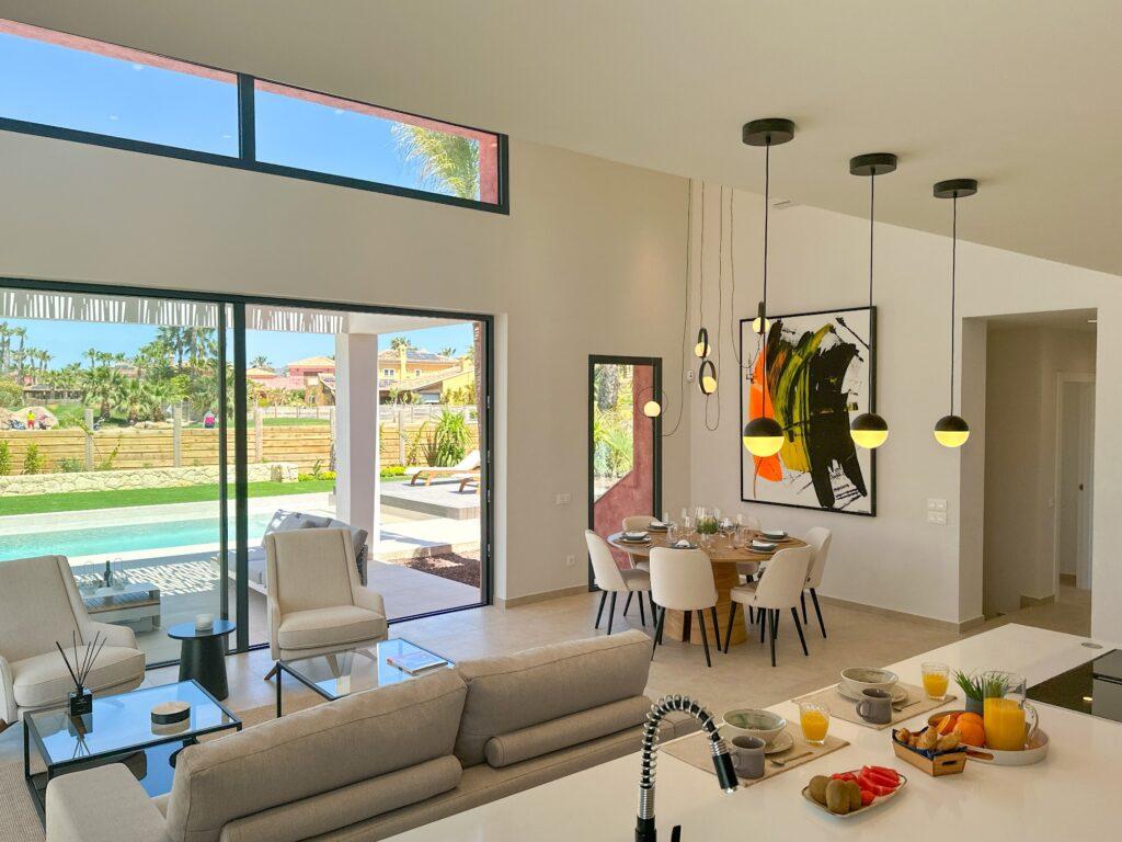 Living room and kitchen as part of a villa at Desert Springs Resort