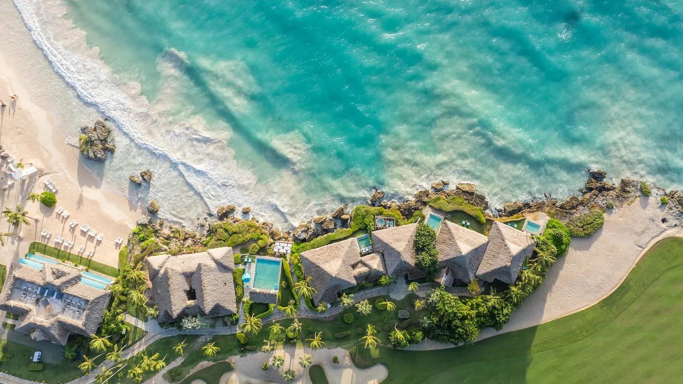 Oceanfront villas right beside the golf course at Eden Roc at Cap Cana
