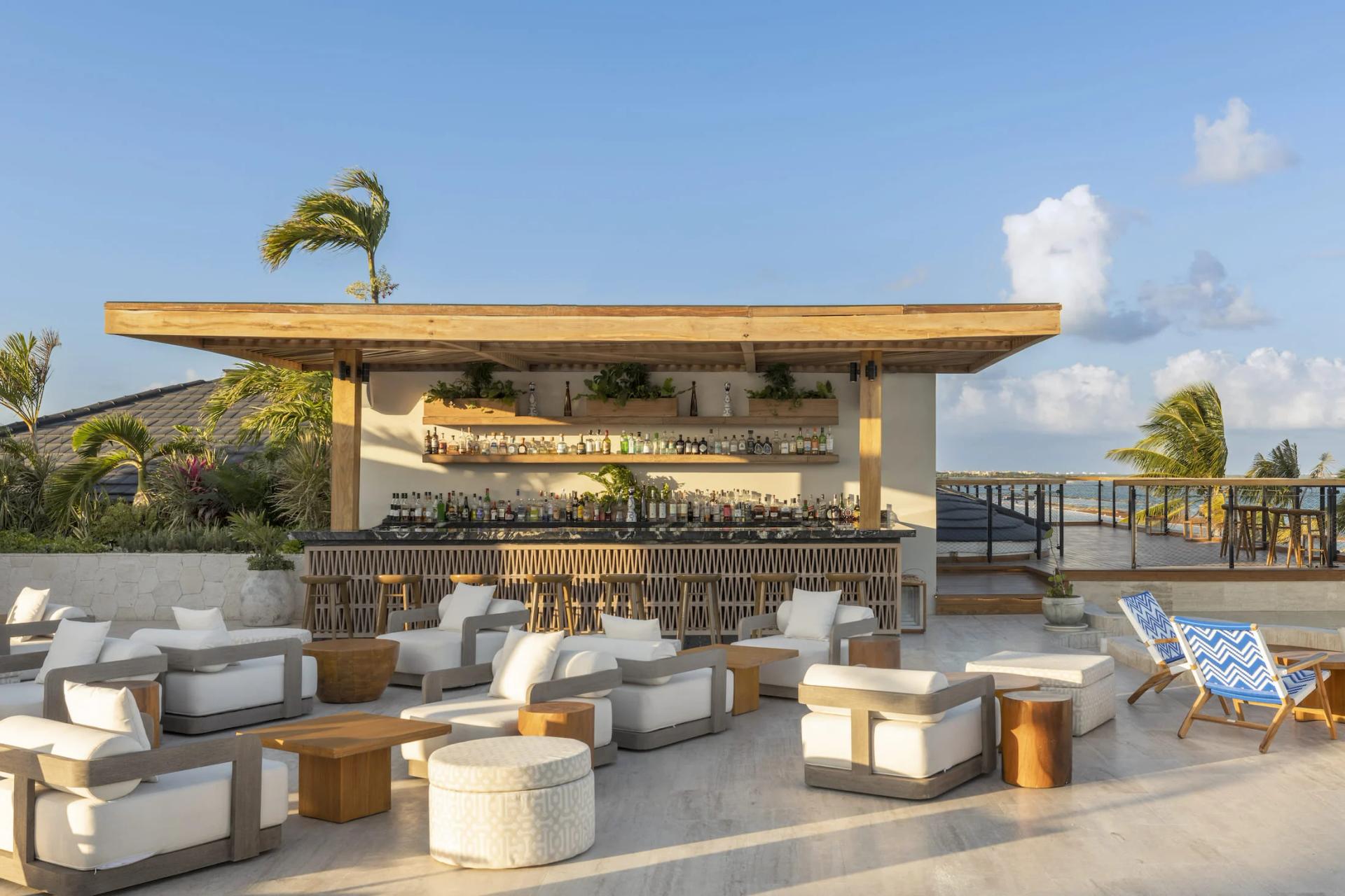 Rooftop bar at Fairmont Mayakoba
