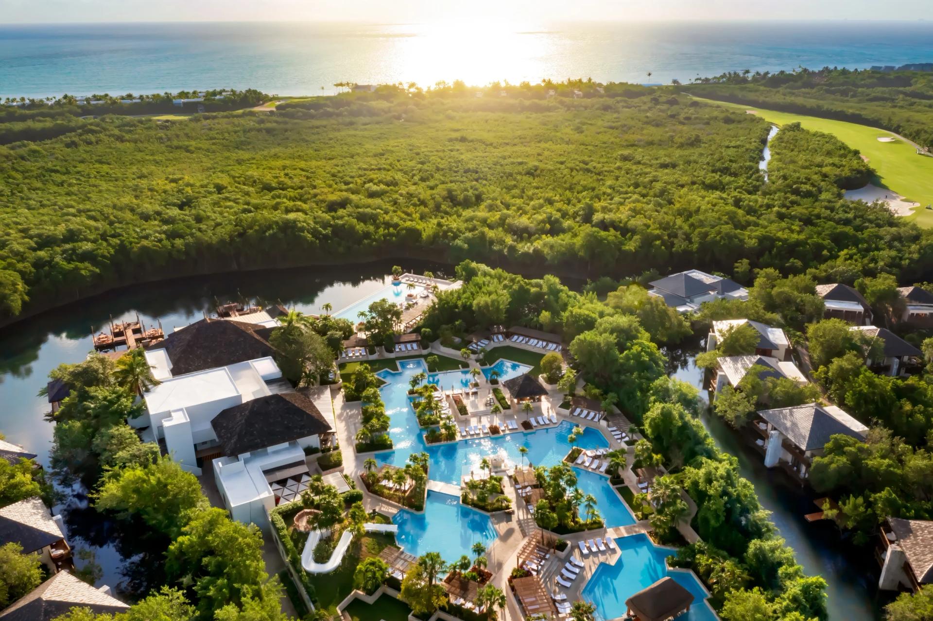 Overhead view of Fairmont Mayakoba