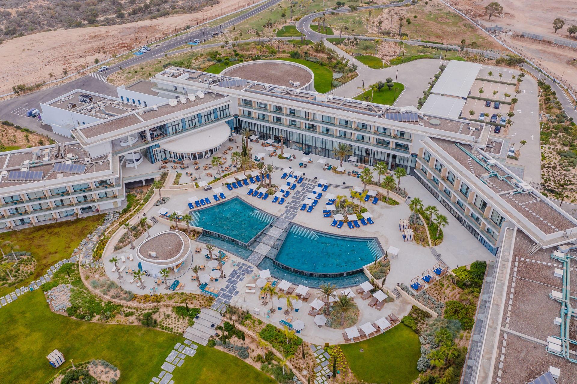 Aerial view overlooking Hyatt Regency Taghazout Bay