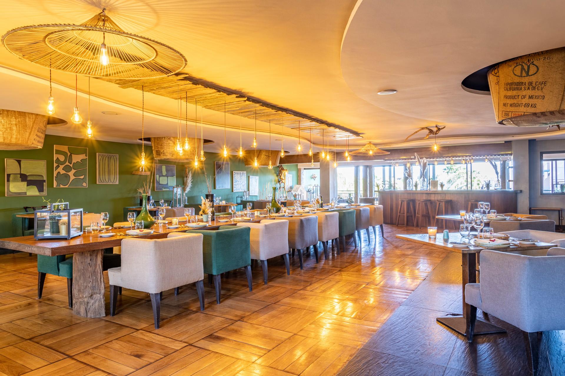 Indoor dining room at Jaal Riad Resort