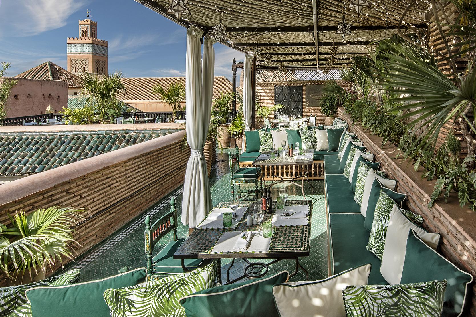 Balcony dining area at vLa Sultana Marrakech