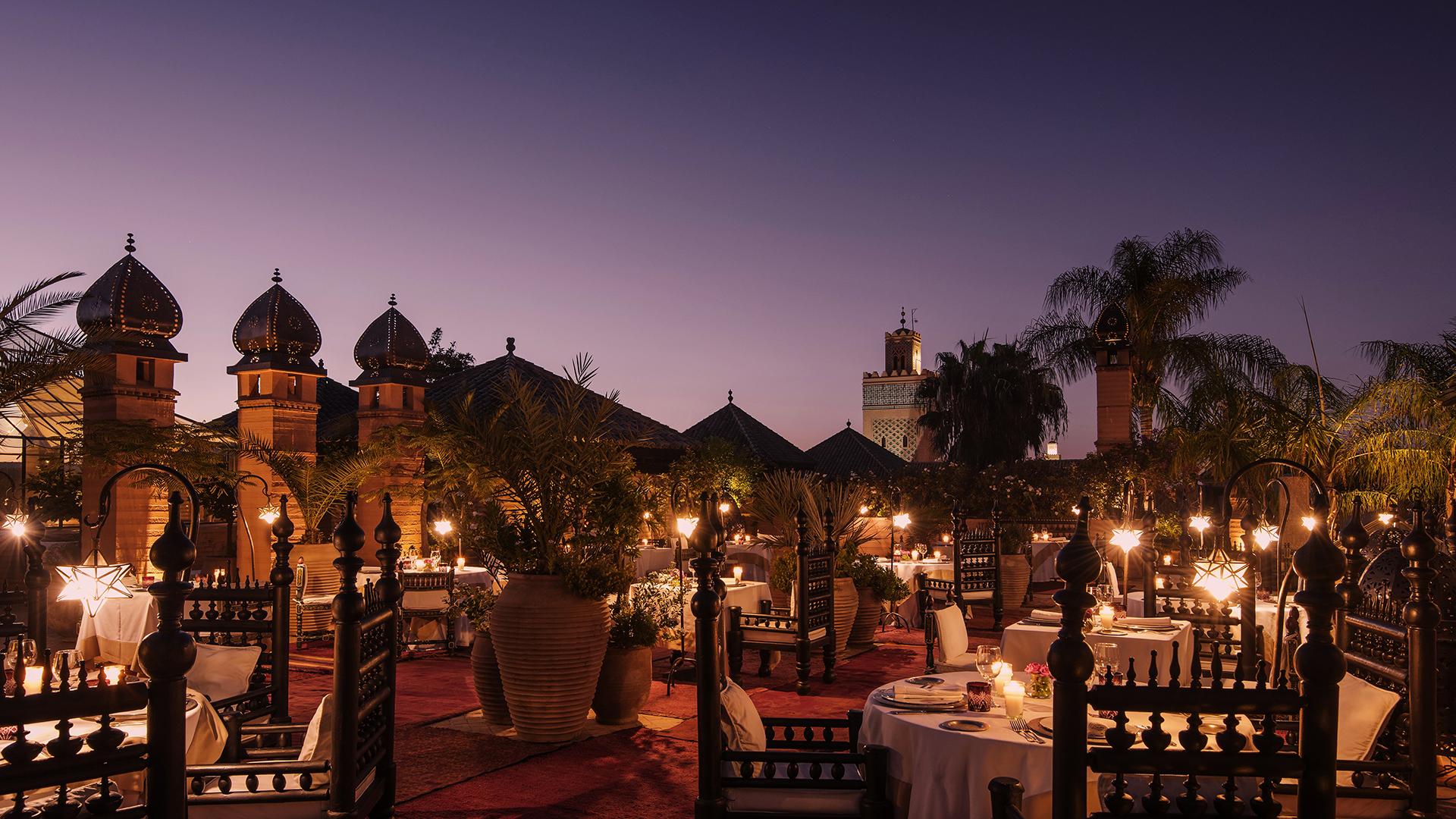 Outdoor dining at La Sultana Marrakech