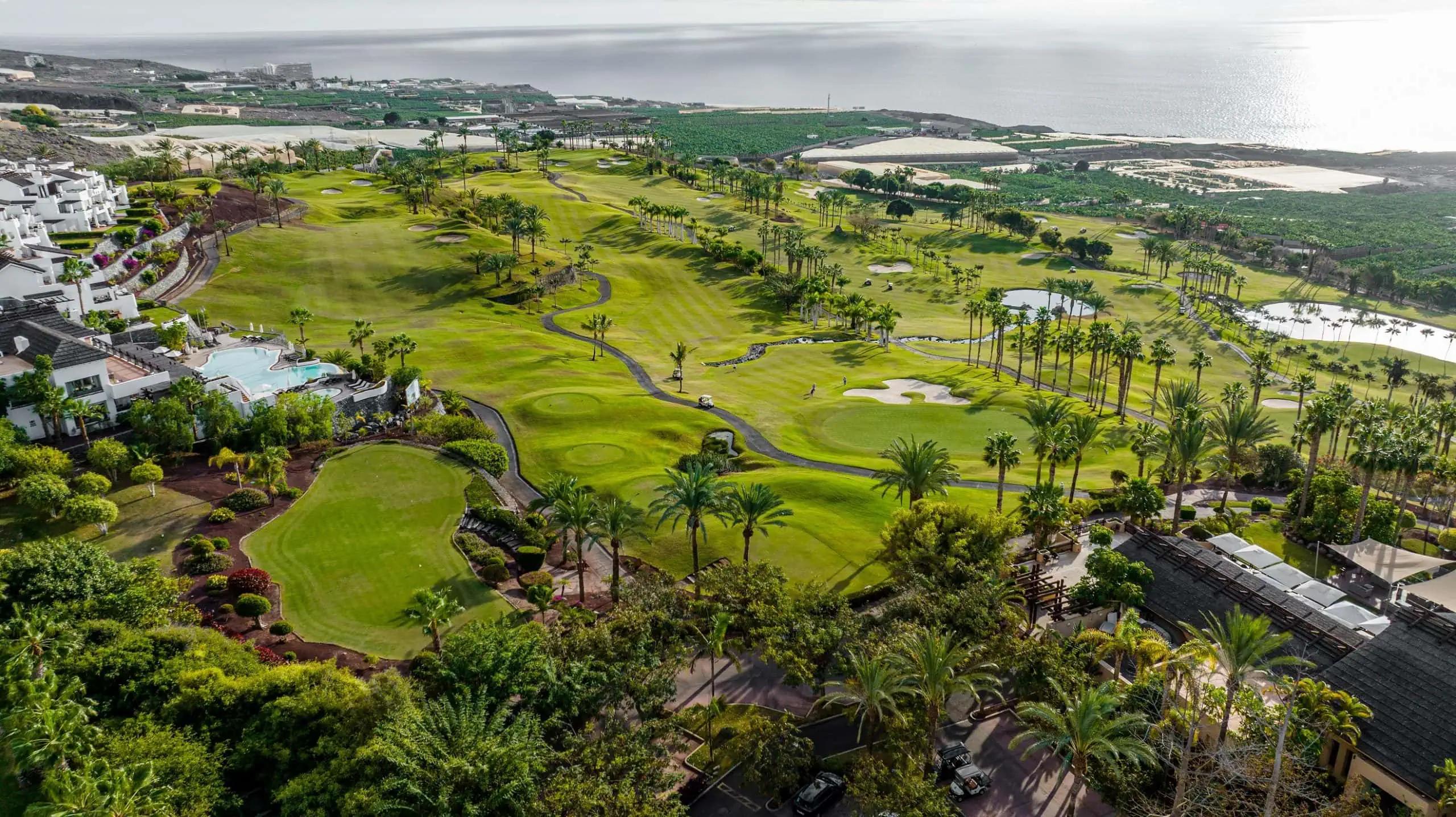 Overhead view of the Las Terrazas de Abama golf course