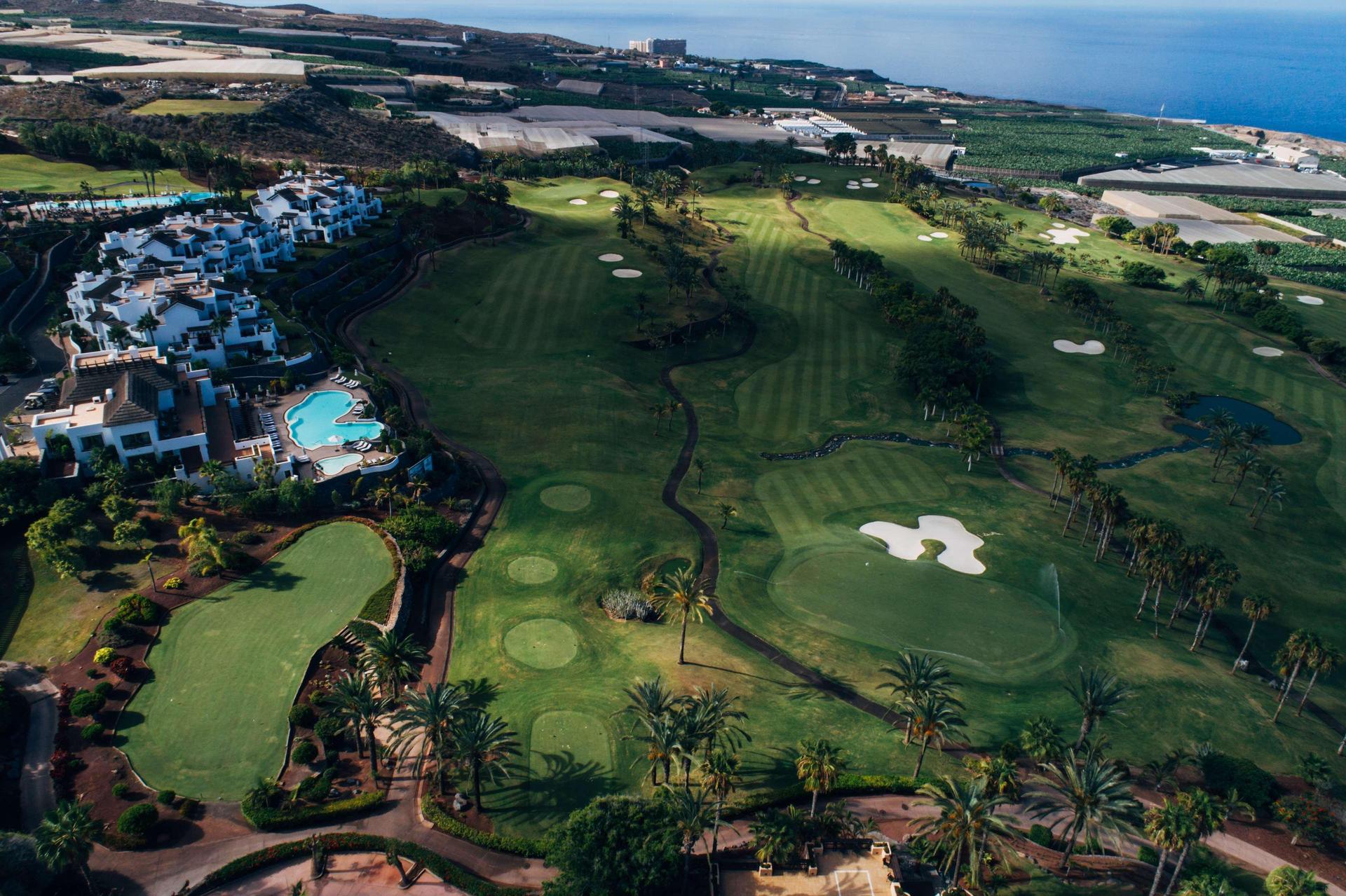 Overhead view of the Las Terrazas de Abama golf course