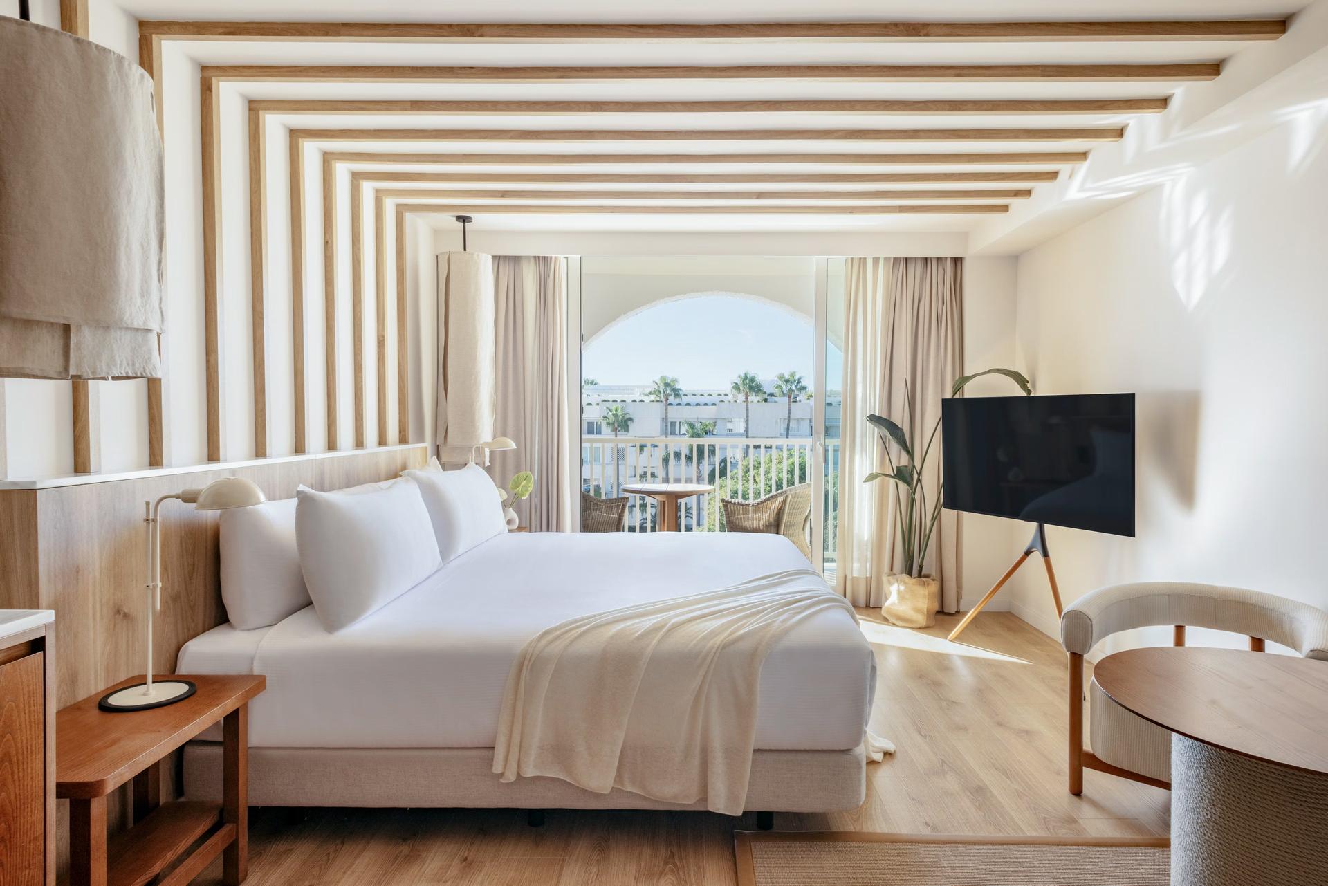 Double bed suite at ME Marbella
