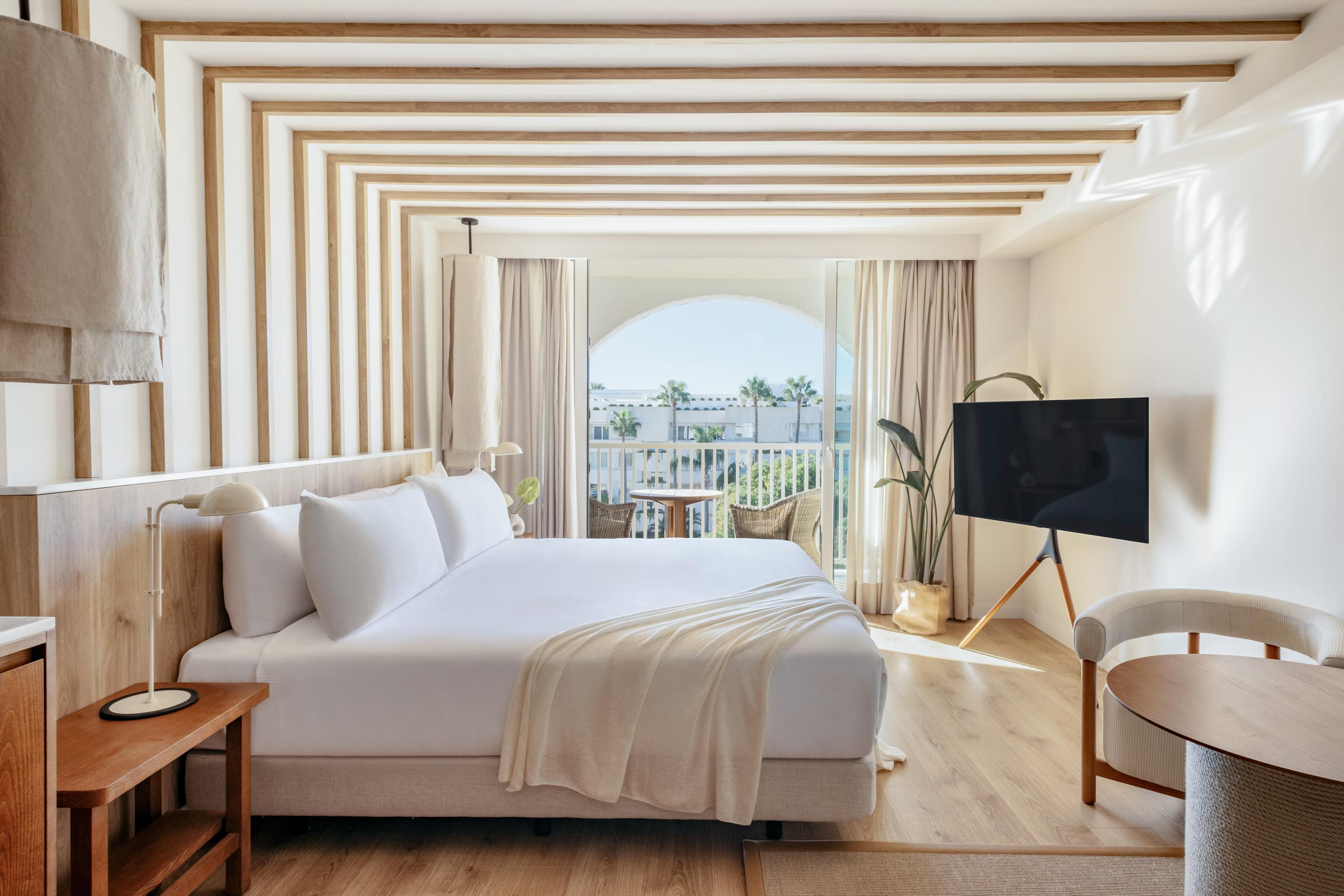 Double bed suite at ME Marbella