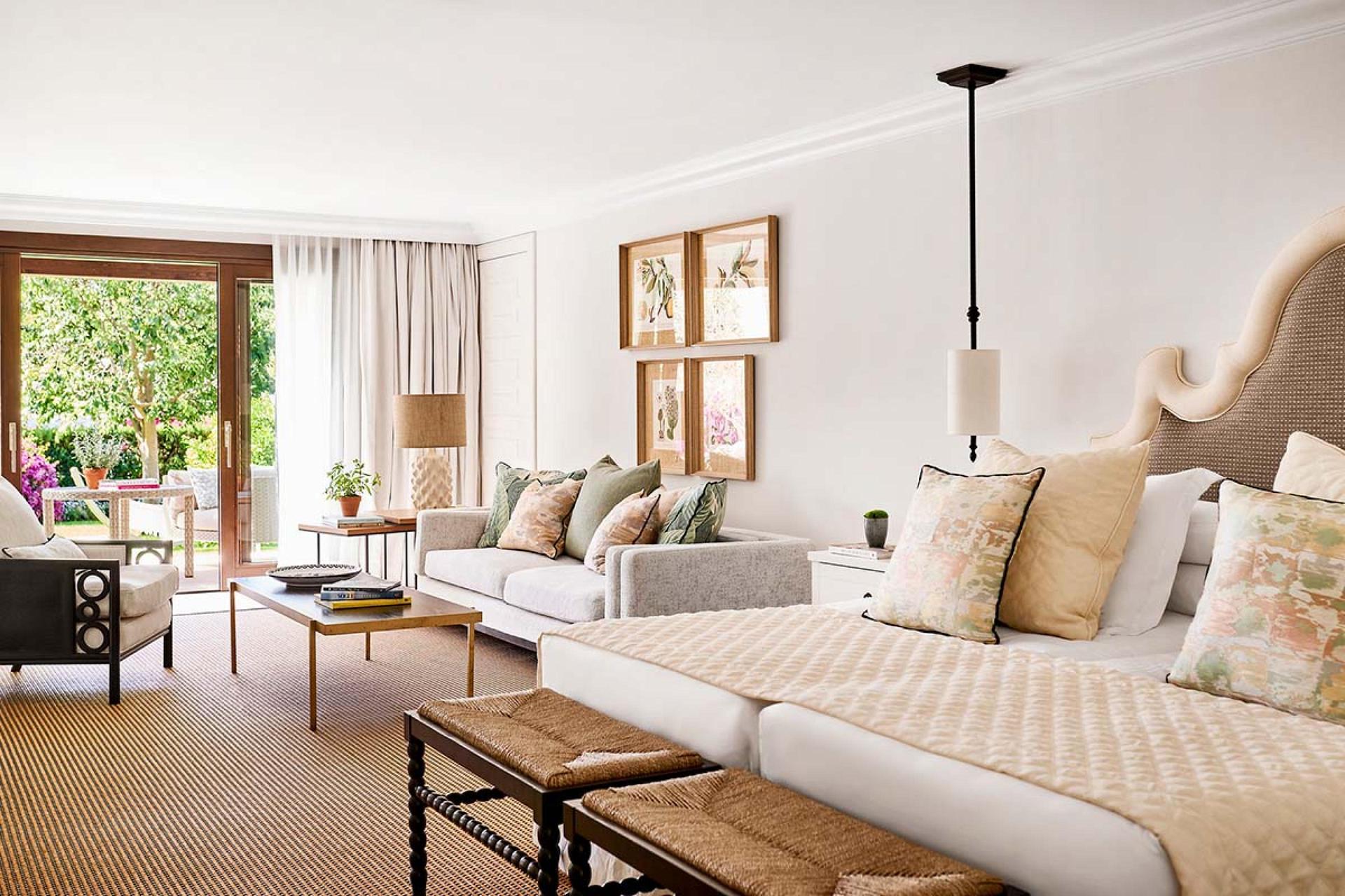 Spacious double bed suite at Marbella Club Hotel