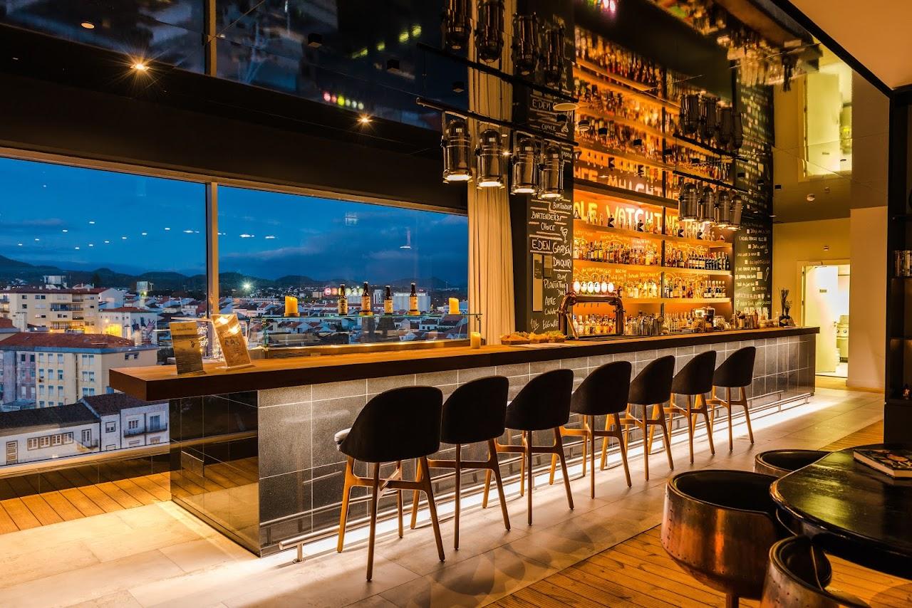 Bar with views of the city at Octant Hotels Ponta Delgada