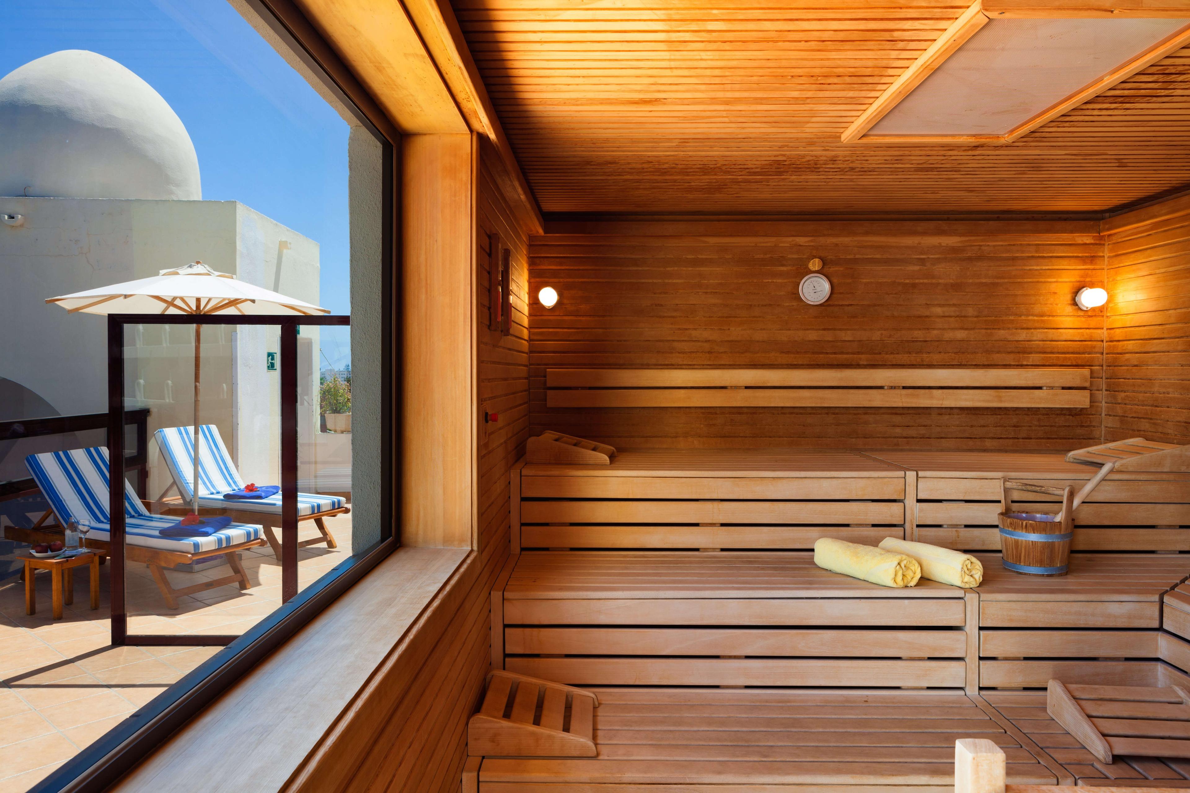 Sauna as part of the spa facilities at Seaside Sandy Beach