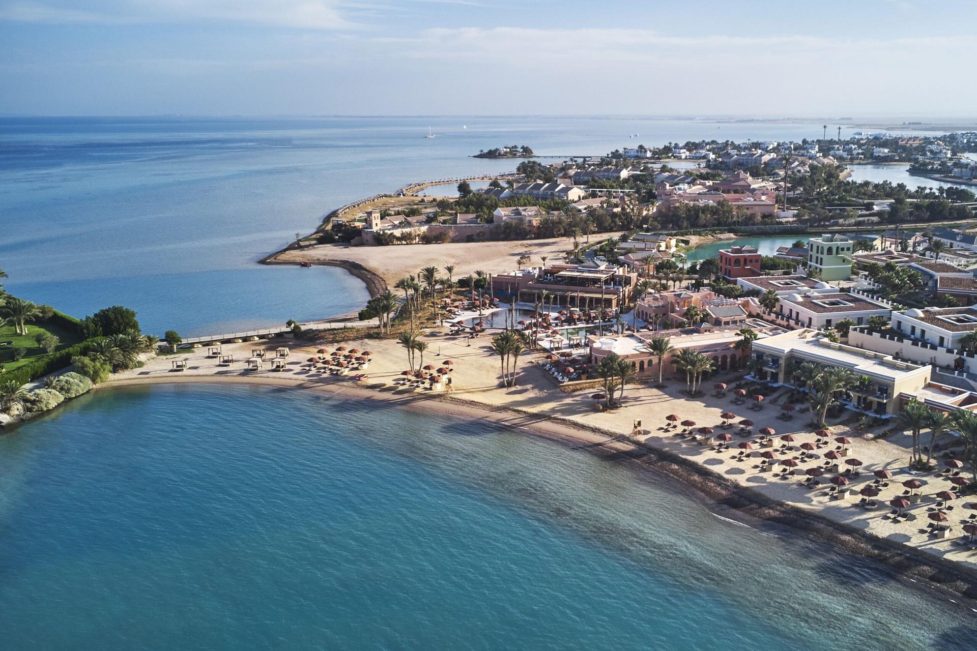 Aerial view overlooking The Chedi El Gouna