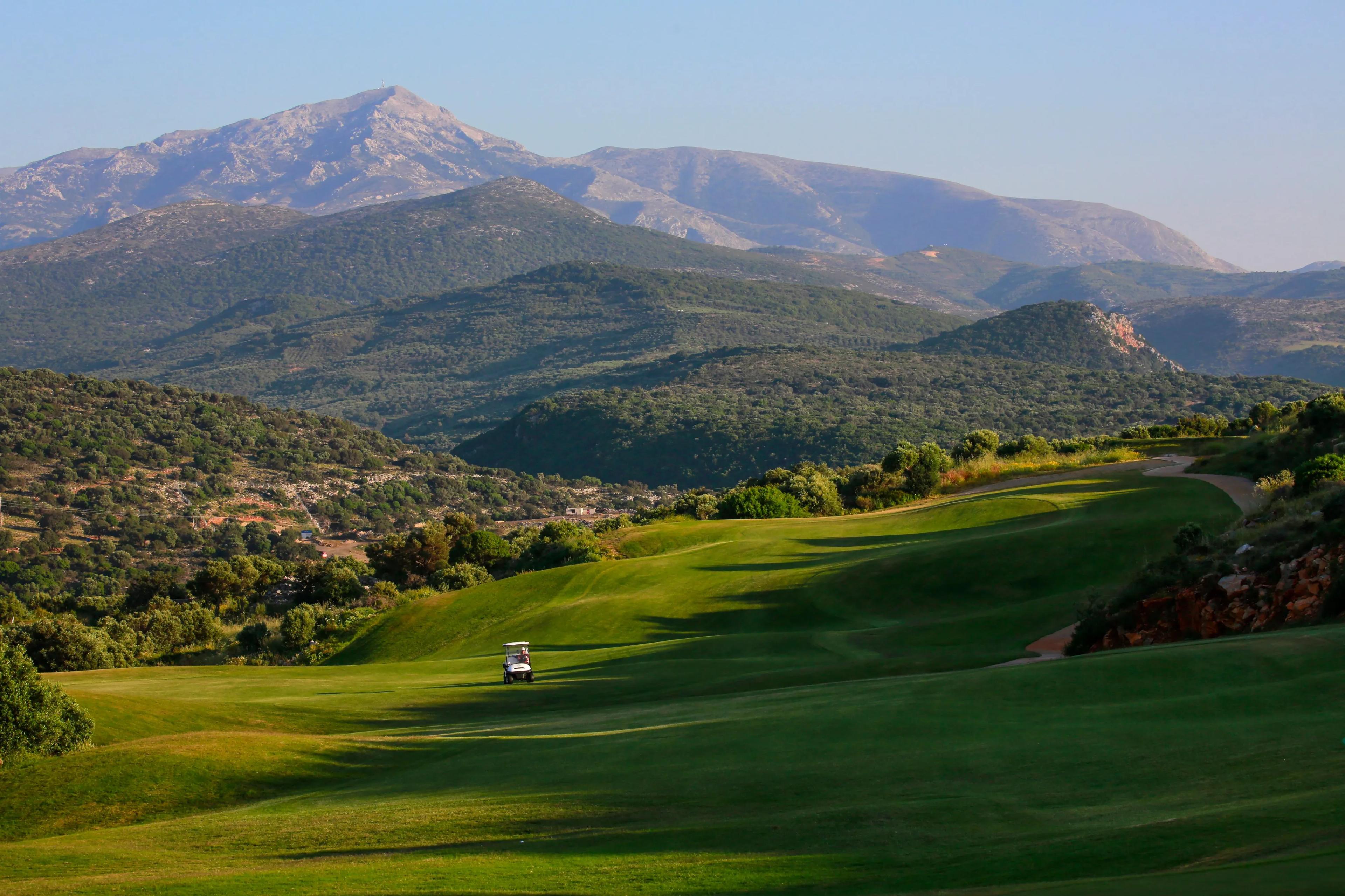 A well maintained fairway at Crete Golf Club & Hotel