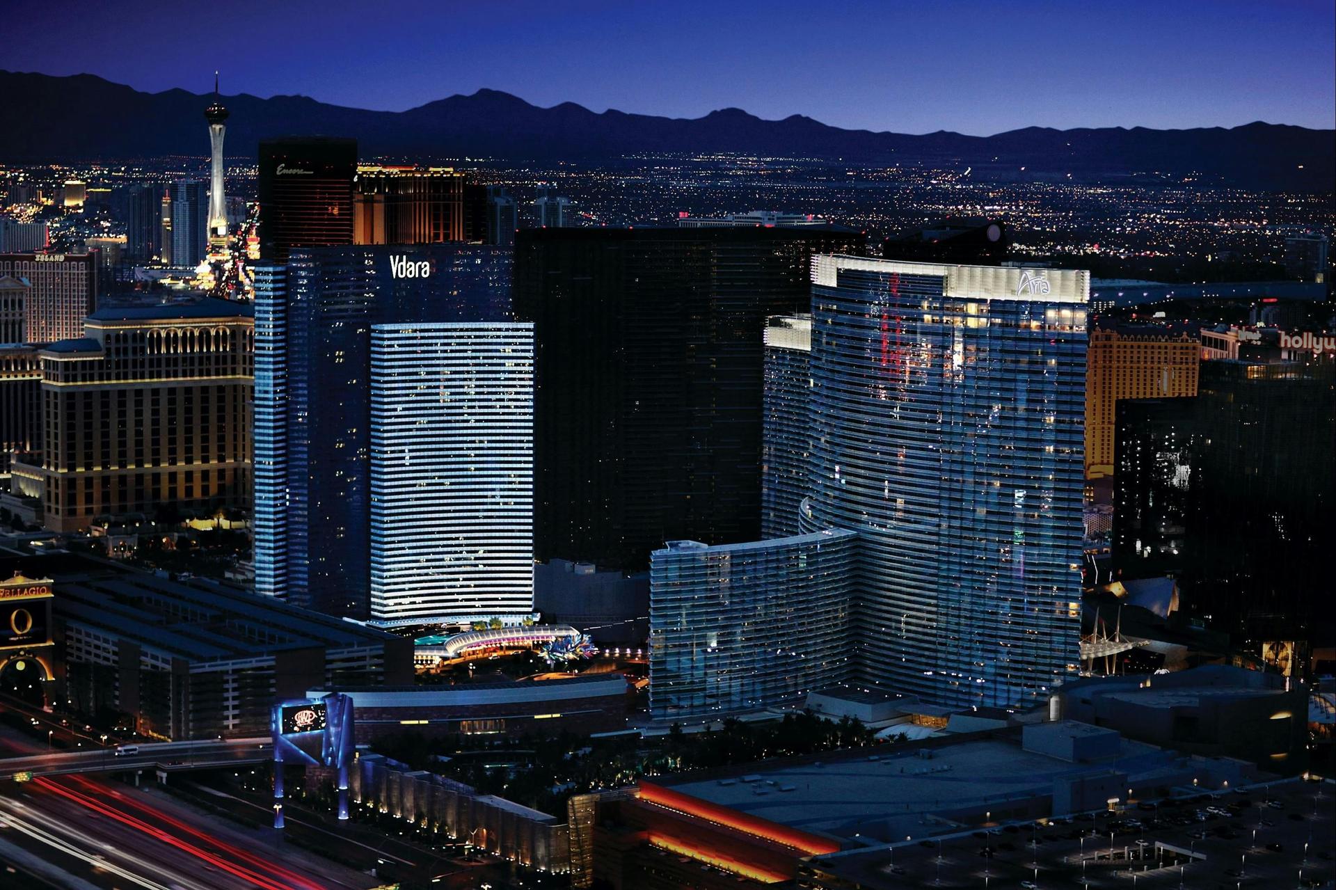 Overhead view of Vdara Hotel & Spa
