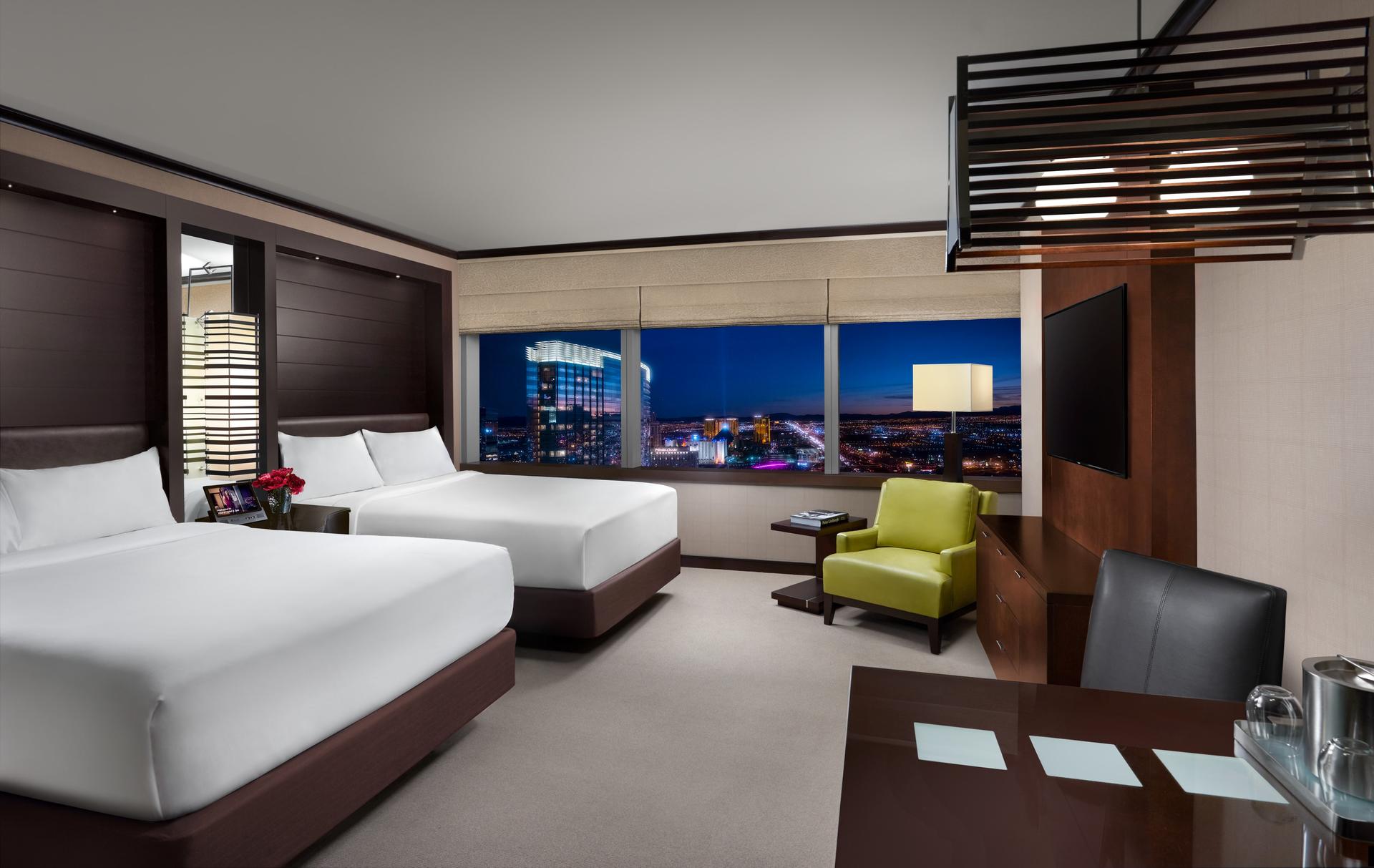 Twin bed suite at Vdara Hotel & Spa