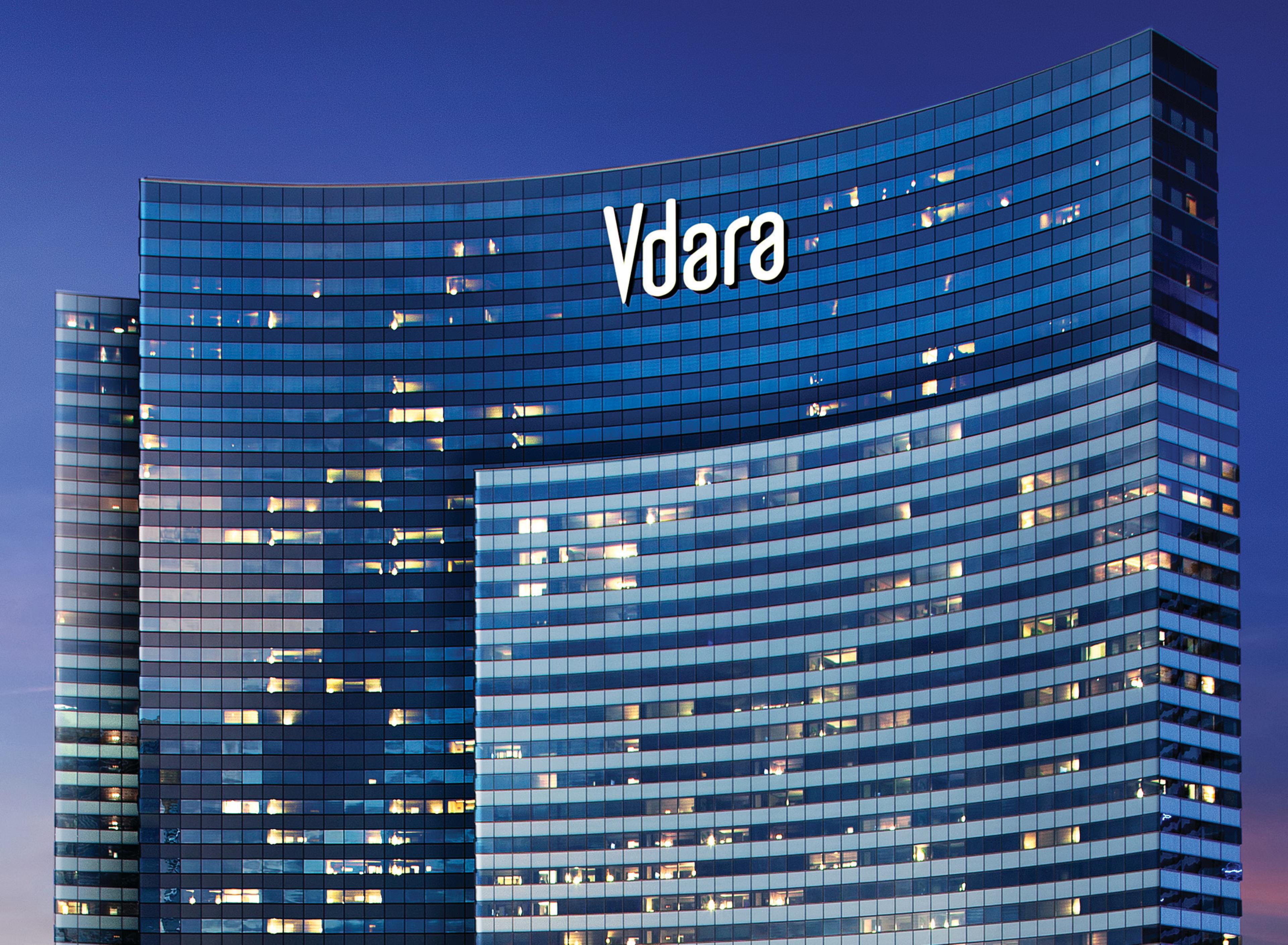 Panoramic view of the Vdara Hotel & Spa building