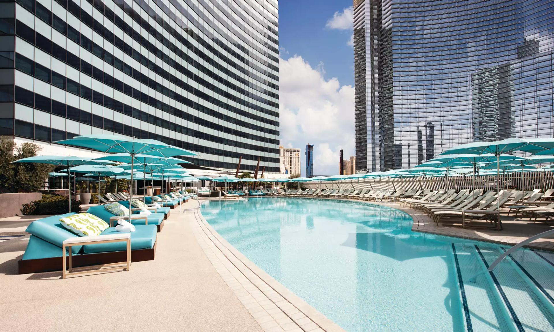 Outdoor swimming pool at Vdara Hotel & Spa