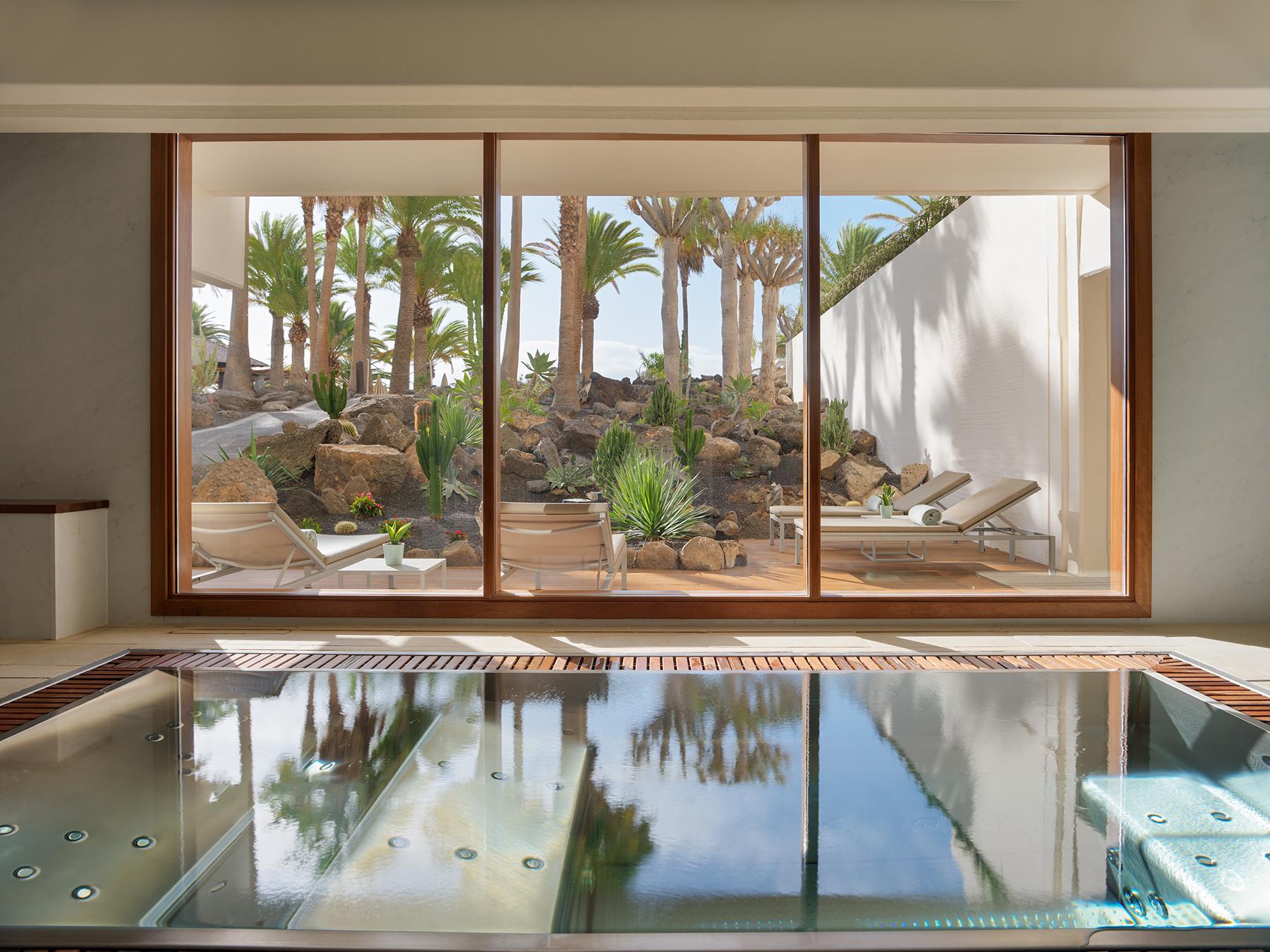 Indoor pool as part of the double bed suite at Paradisus Salinas Lanzarote