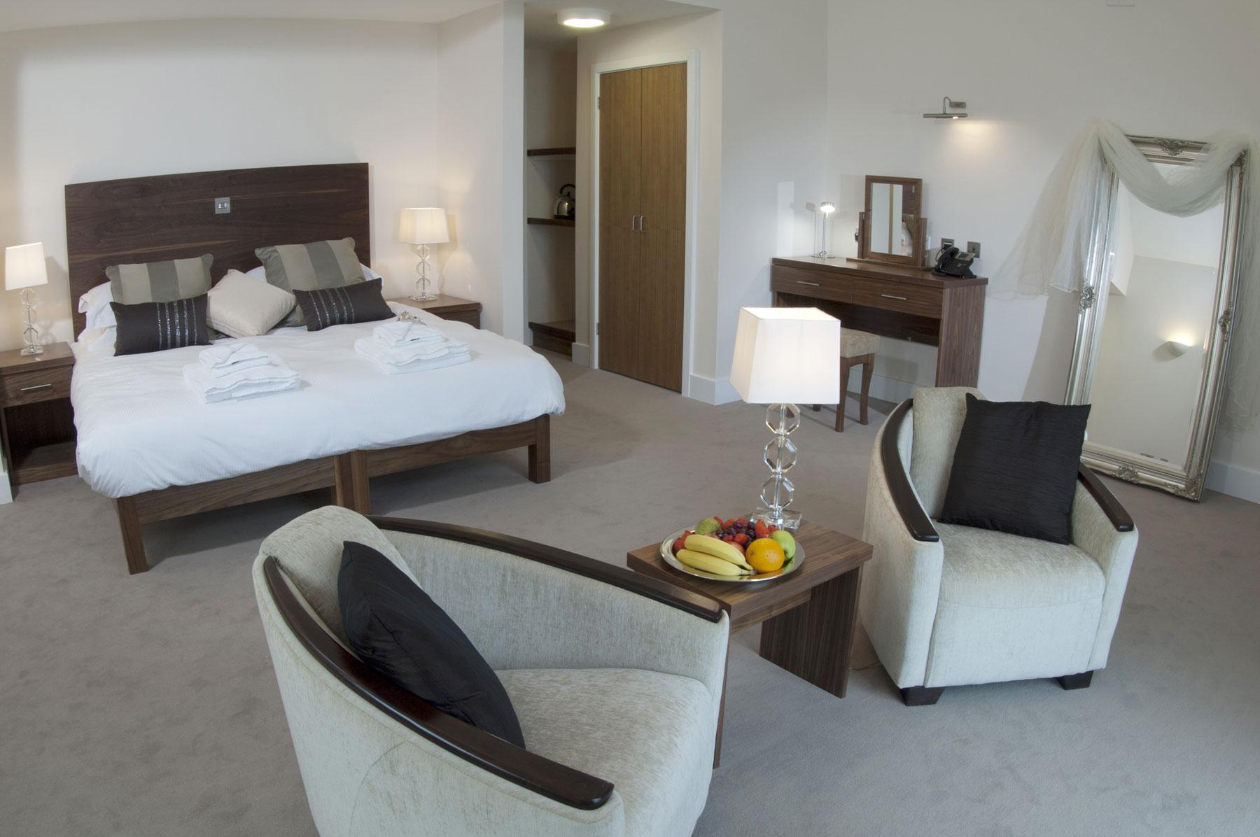 Spacious double bed room at Prince's Golf Club