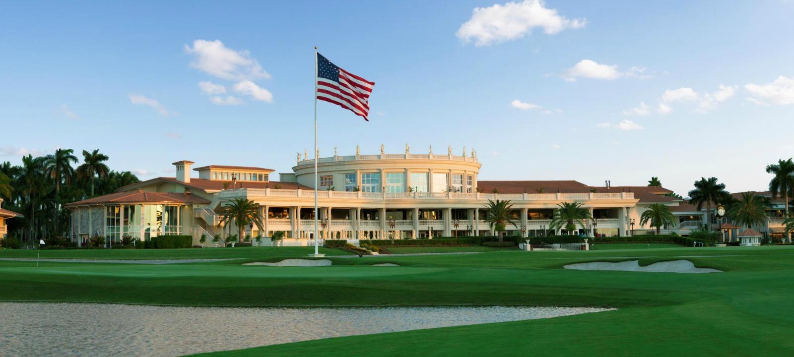 The Trump Doral clubhouse overlooking the course